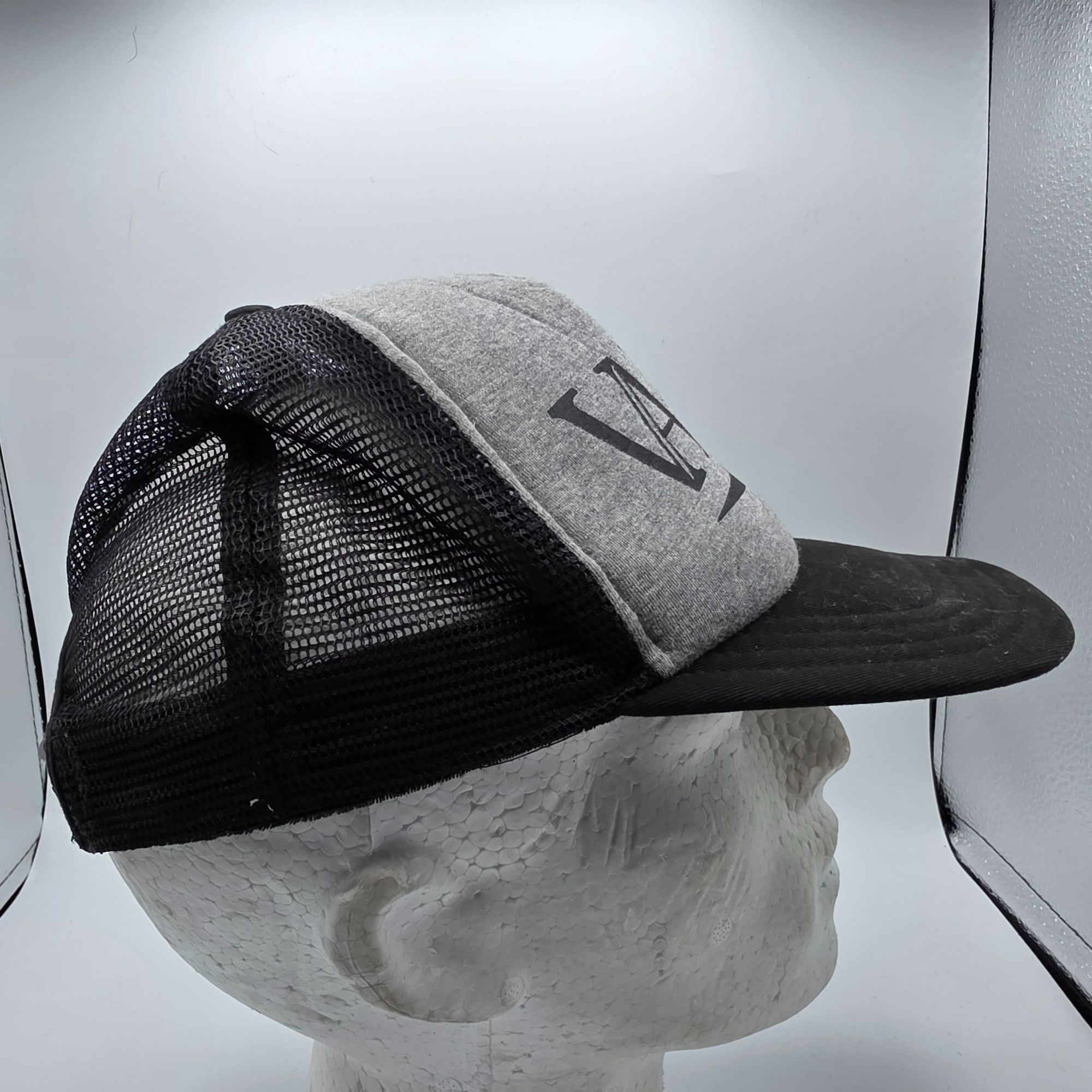 Vans Vans Gray Black Trucker Snapback Logo Hat Mesh Back Casual O Size ONE SIZE - 4 Thumbnail