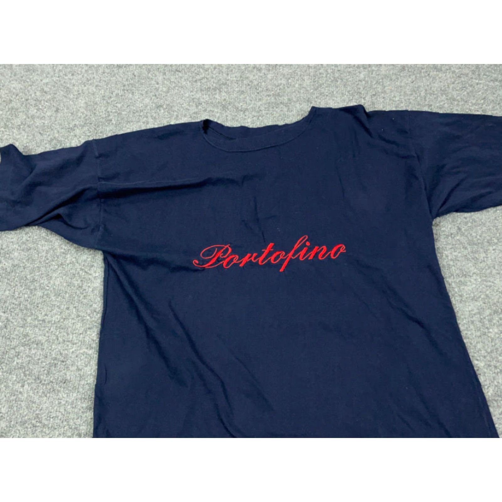 Vintage VINTAGE Portofino 90s Blue Red Embroidered T-Shirt Adult Medium Single Stitch Mens Size US M / EU 48-50 / 2 - 4 Thumbnail