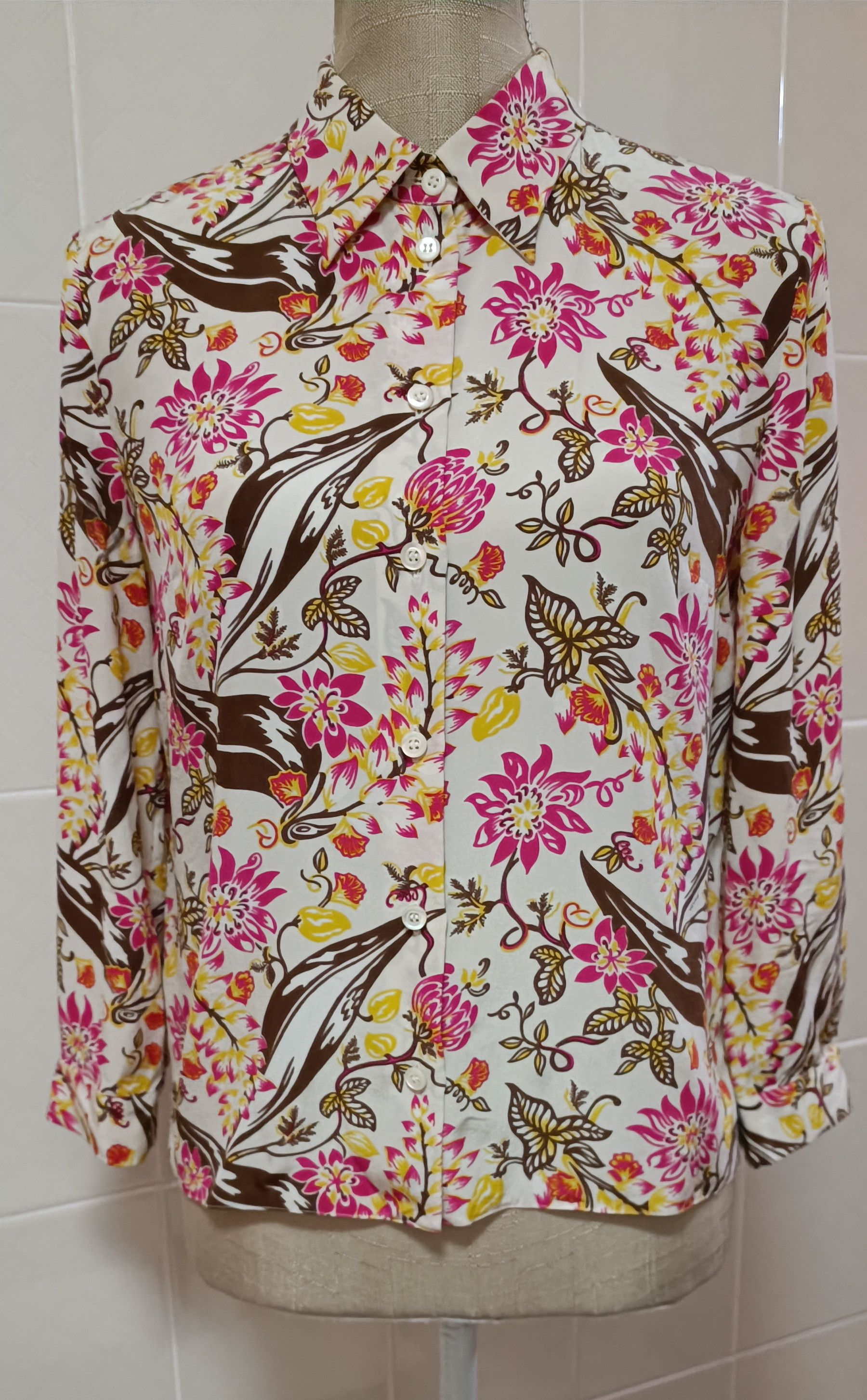 image of Prada Ss2014 - Silk Shirt, Women's (Size XS)