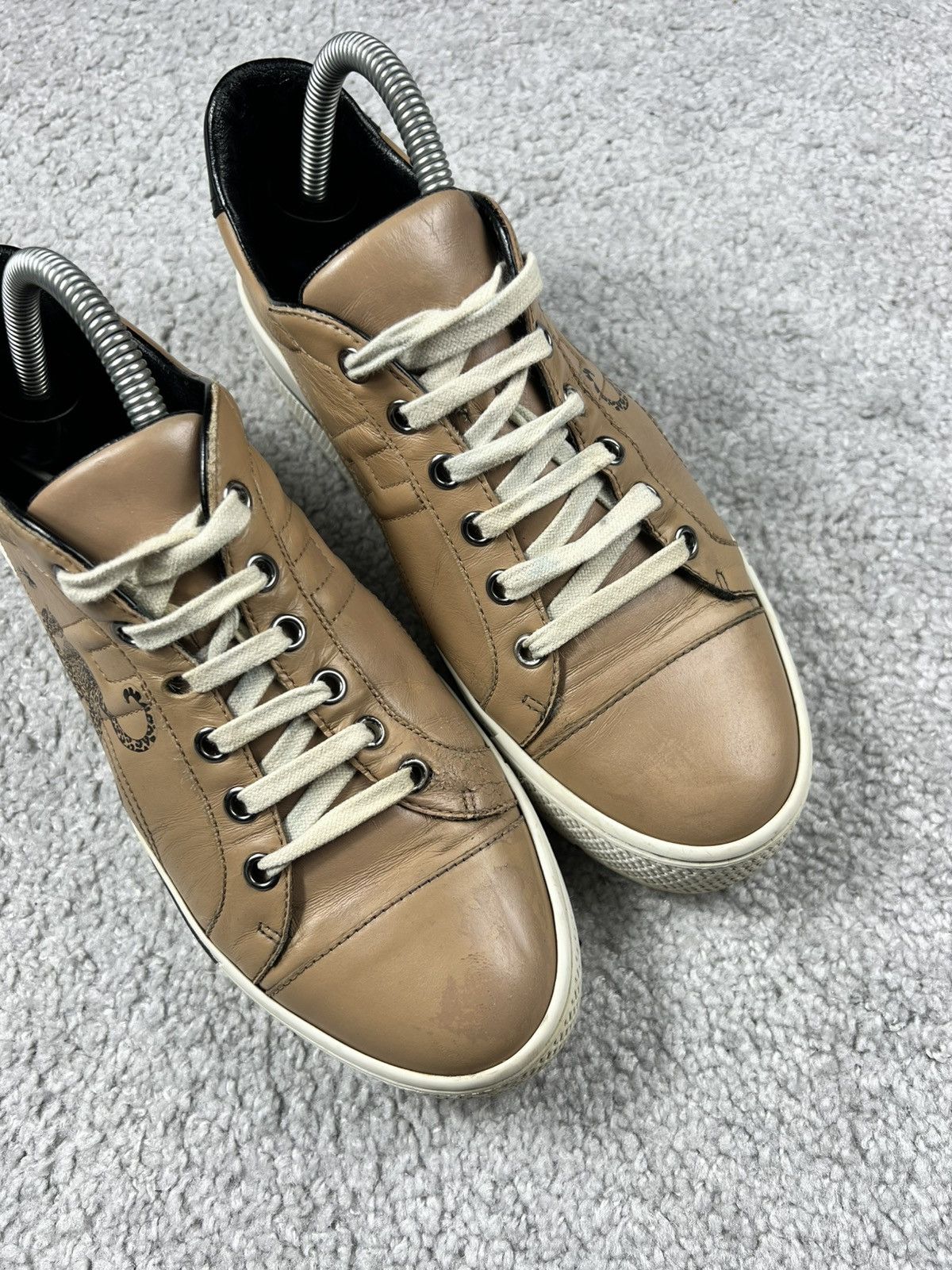 Hermes Hermes Calfskin Jungle Love Printed Voltage Sneakers 37 Size US 6 / IT 36 - 6 Thumbnail