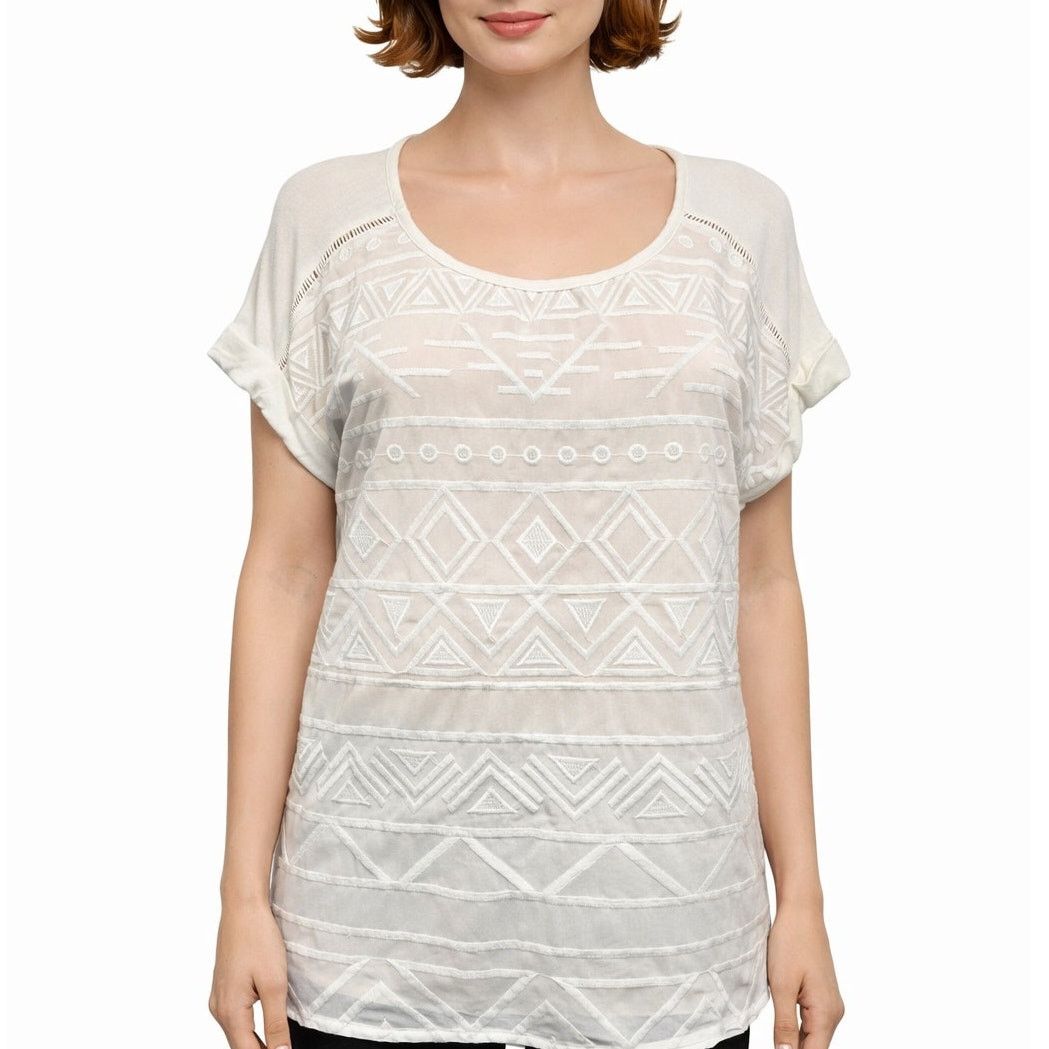 Anthropologie Anthropologie Skies Are Blue Shirt M Patterned Short Sleeve Size M / US 6-8 / IT 42-44 - 2 Thumbnail