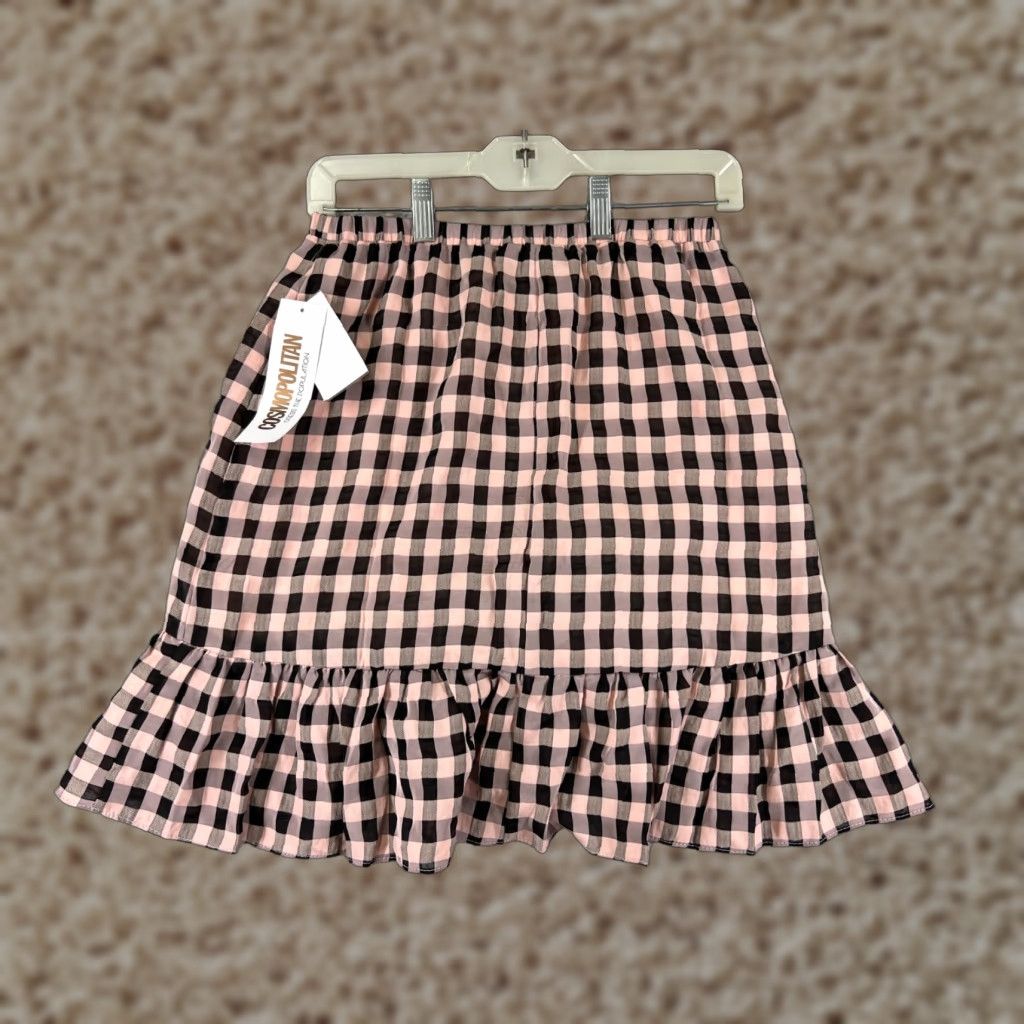 Dress the Population Dress The Population Skirt Womens Medium Pink Black Plaid Cosmo Poly Dress The Population Skirt Womens M Pink Plaid Size 32" / US 10 / IT 46 - 1 Thumbnail
