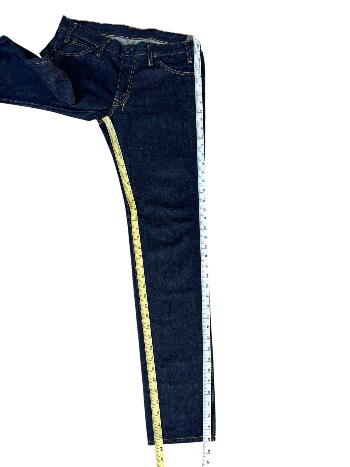 Levi's Vintage Clothing Vintage 2005 Levi’s 606 Big E Orange Tab Denim Skinny Jeans Size US 32 / EU 48 - 15 Thumbnail