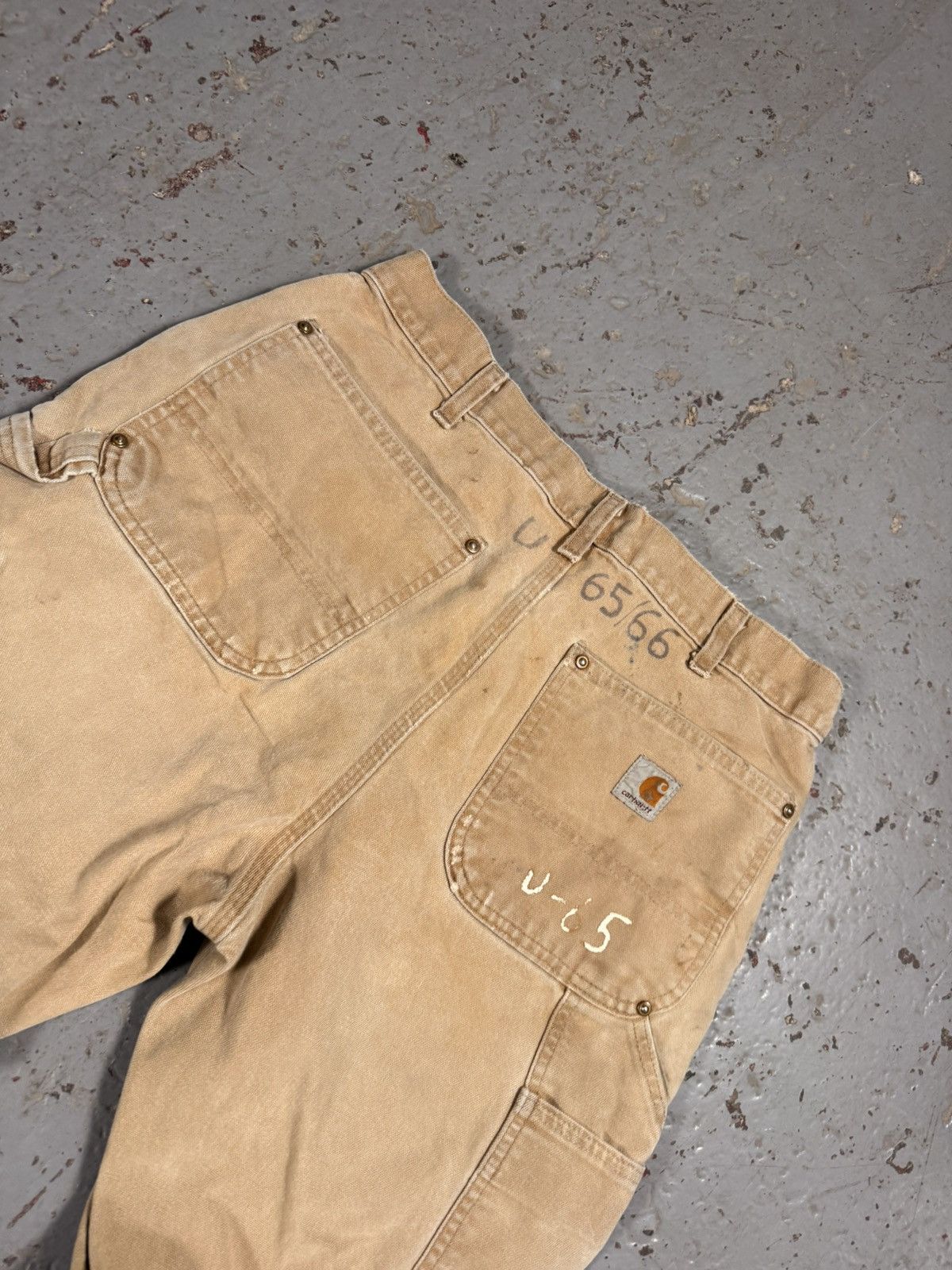 Carhartt Vintage Distressed Faded Thrashed Carhart Double Knees Size US 30 / EU 46 - 6 Thumbnail