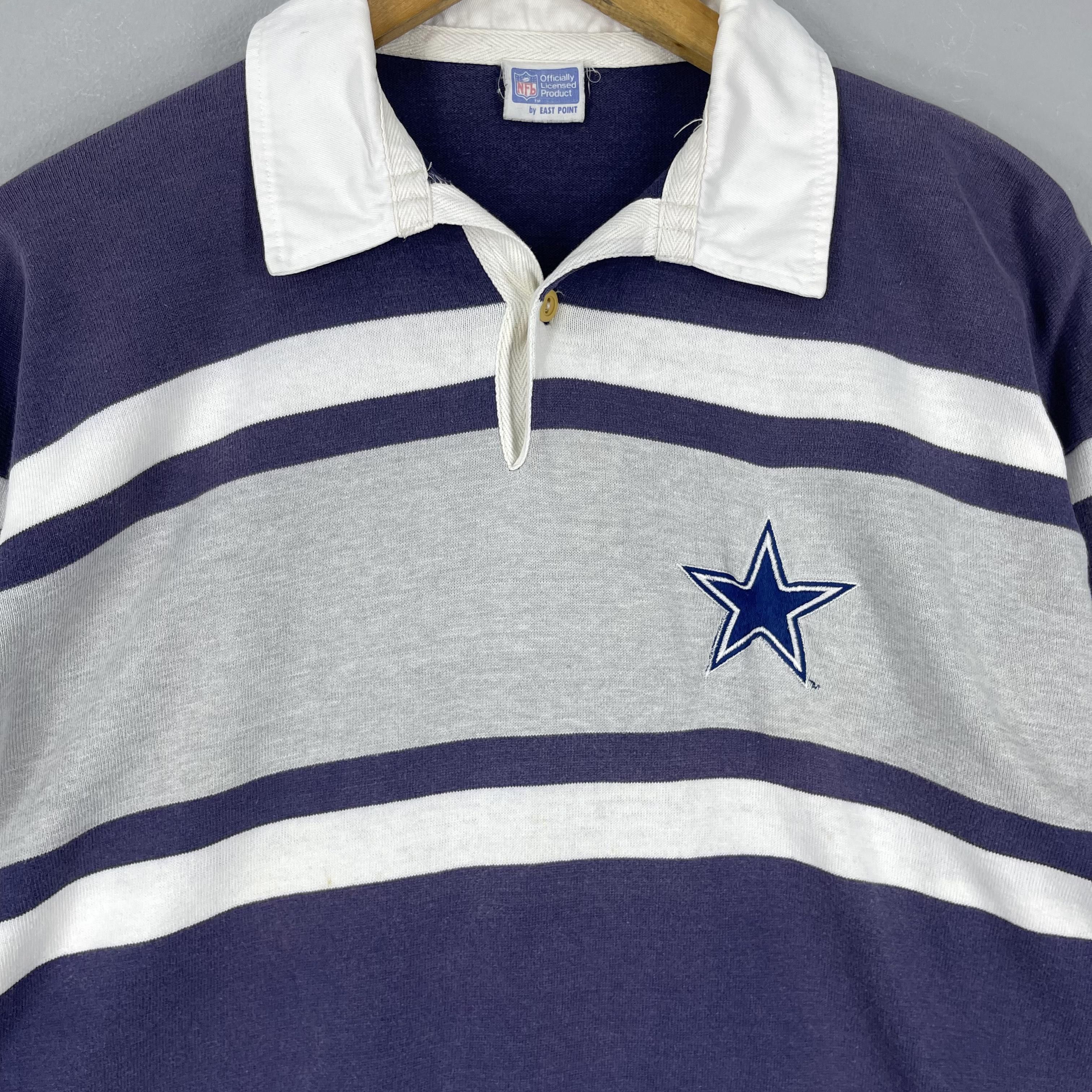 NFL Vintage 90's DALLAS COWBOYS Nfl Polo Rugby Shirt Size US M / EU 48-50 / 2 - 2 Thumbnail