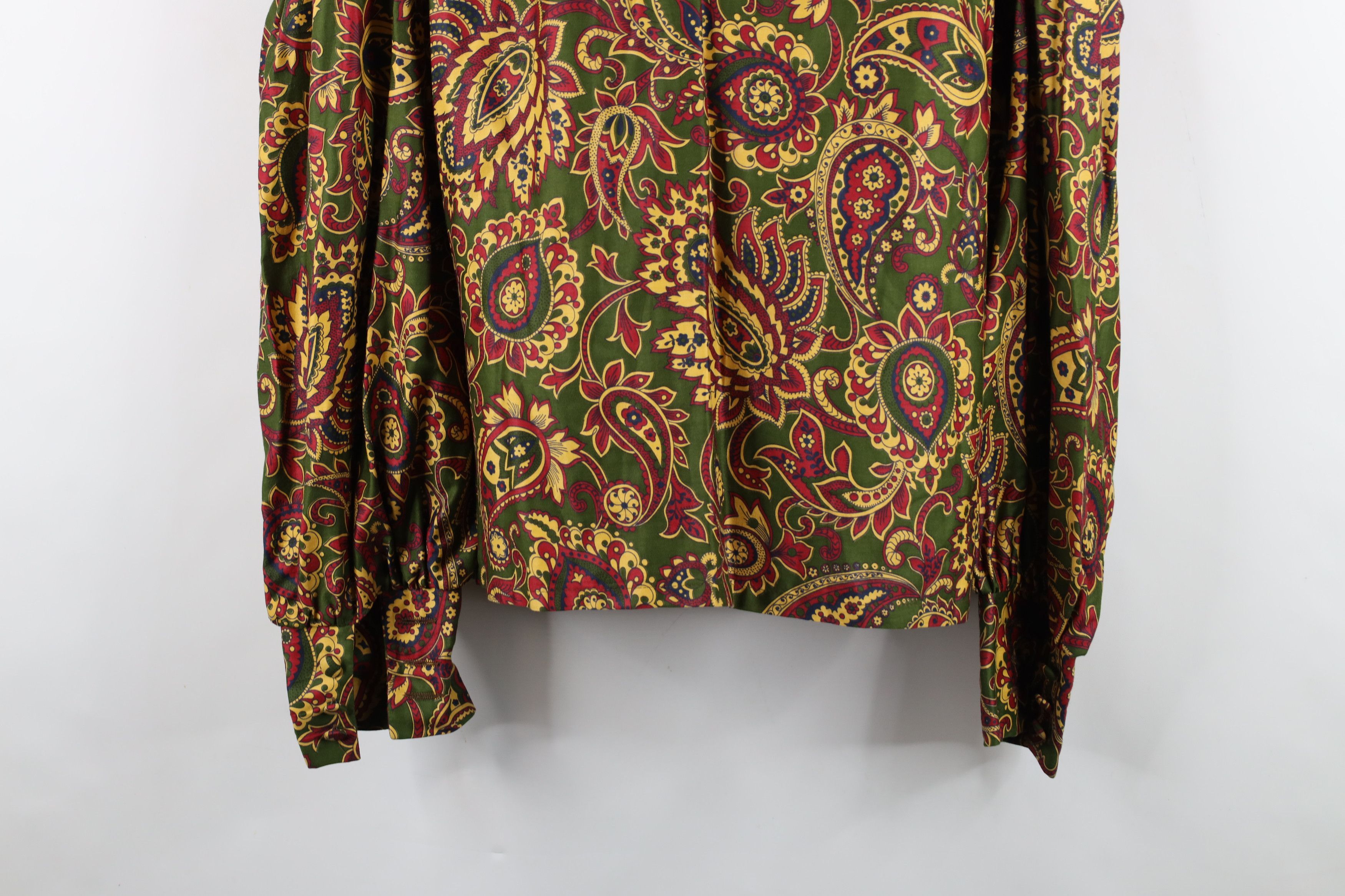 Vintage Vintage 40s Streetwear Paisley Dagger Collar Polo Shirt USA Size US XL / EU 56 / 4 - 3 Thumbnail