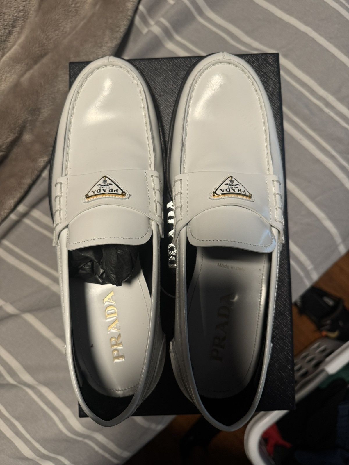 Prada Prada Brushed Leather Loafers Size US 9 / EU 42 - 7 Thumbnail