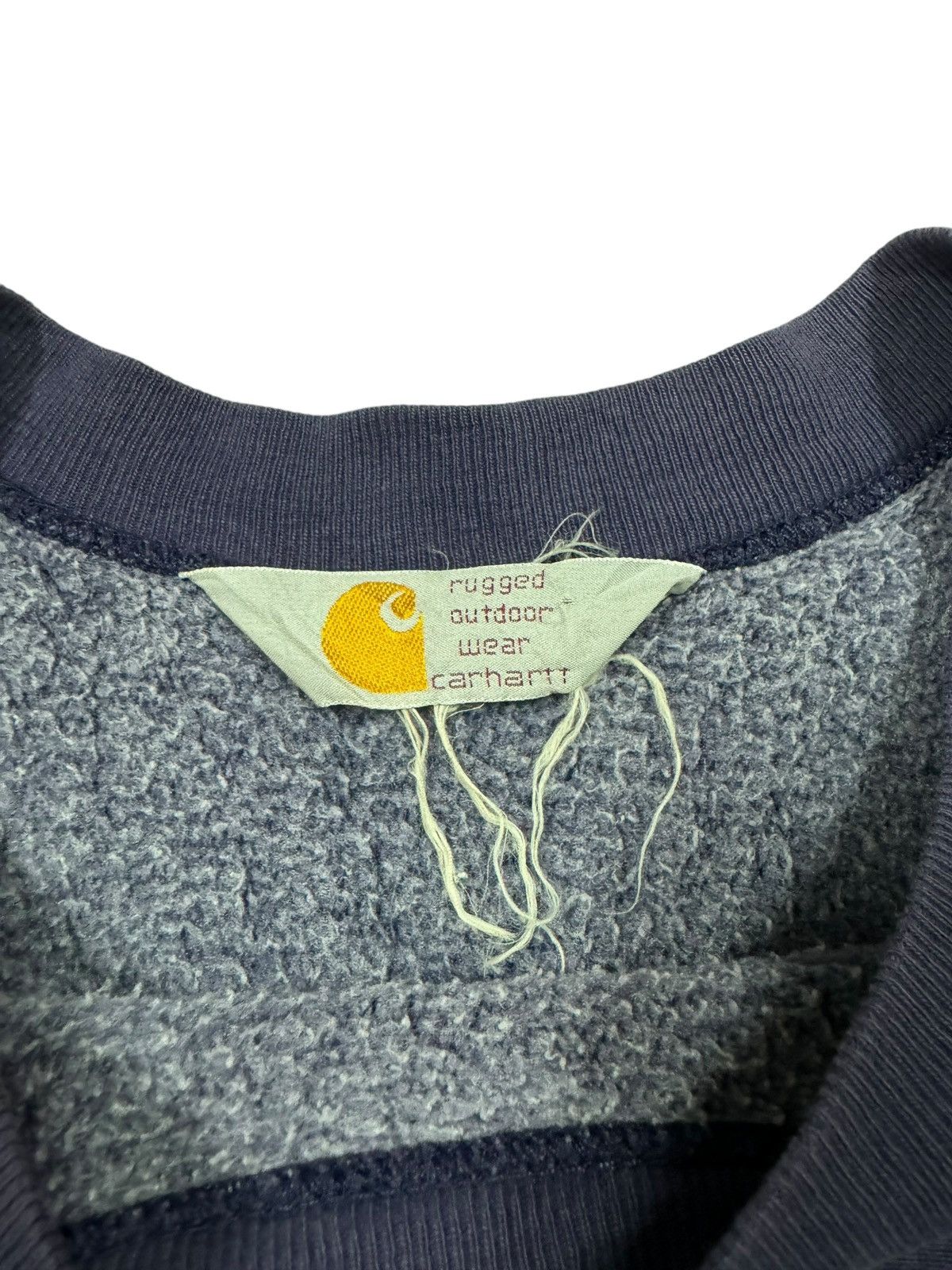 Carhartt × Vintage Vtg🔥Carhartt Reverse Weave Navy Blue Pullover Sunfaded Size US L / EU 52-54 / 3 - 8 Thumbnail