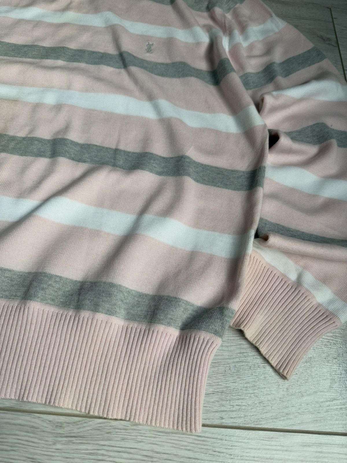 Vintage × Yves Saint Laurent Vintage Striped Sweater YSL Yves Saint Laurent pour home Size US M / EU 48-50 / 2 - 4 Thumbnail
