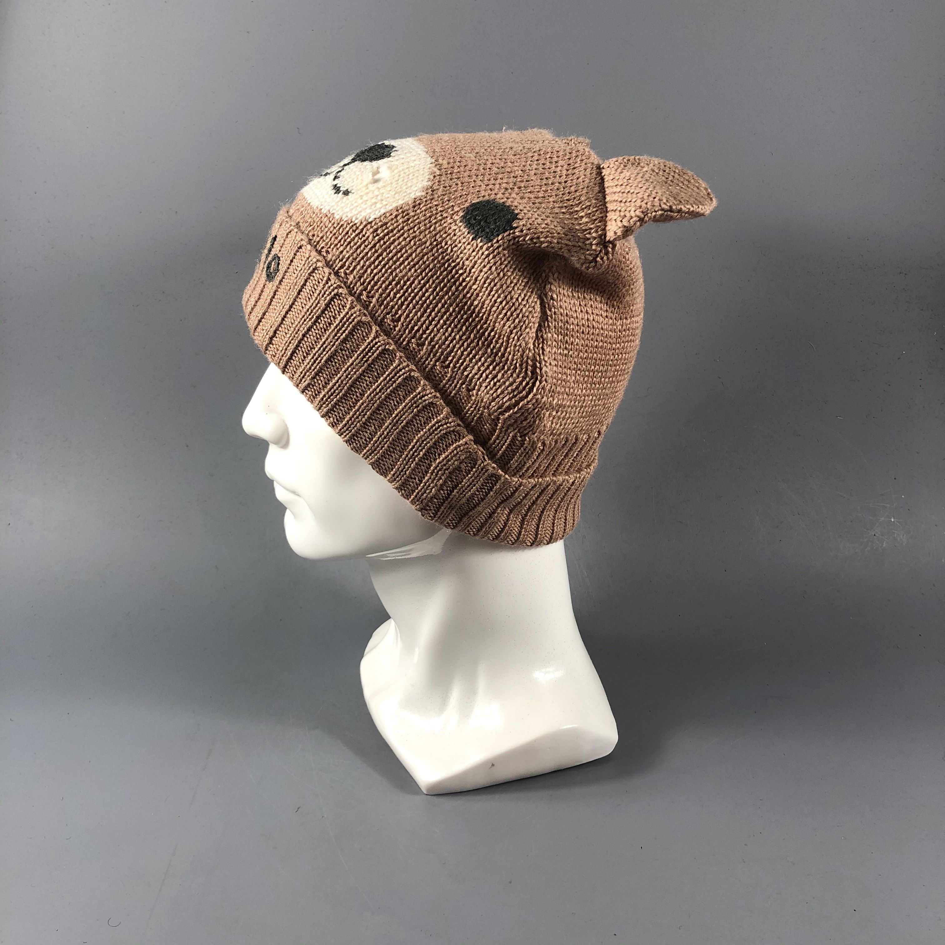 Vintage Selbie Kawaii Bear Beanie Snowcap Snow Hat B721 Size ONE SIZE - 2 Thumbnail