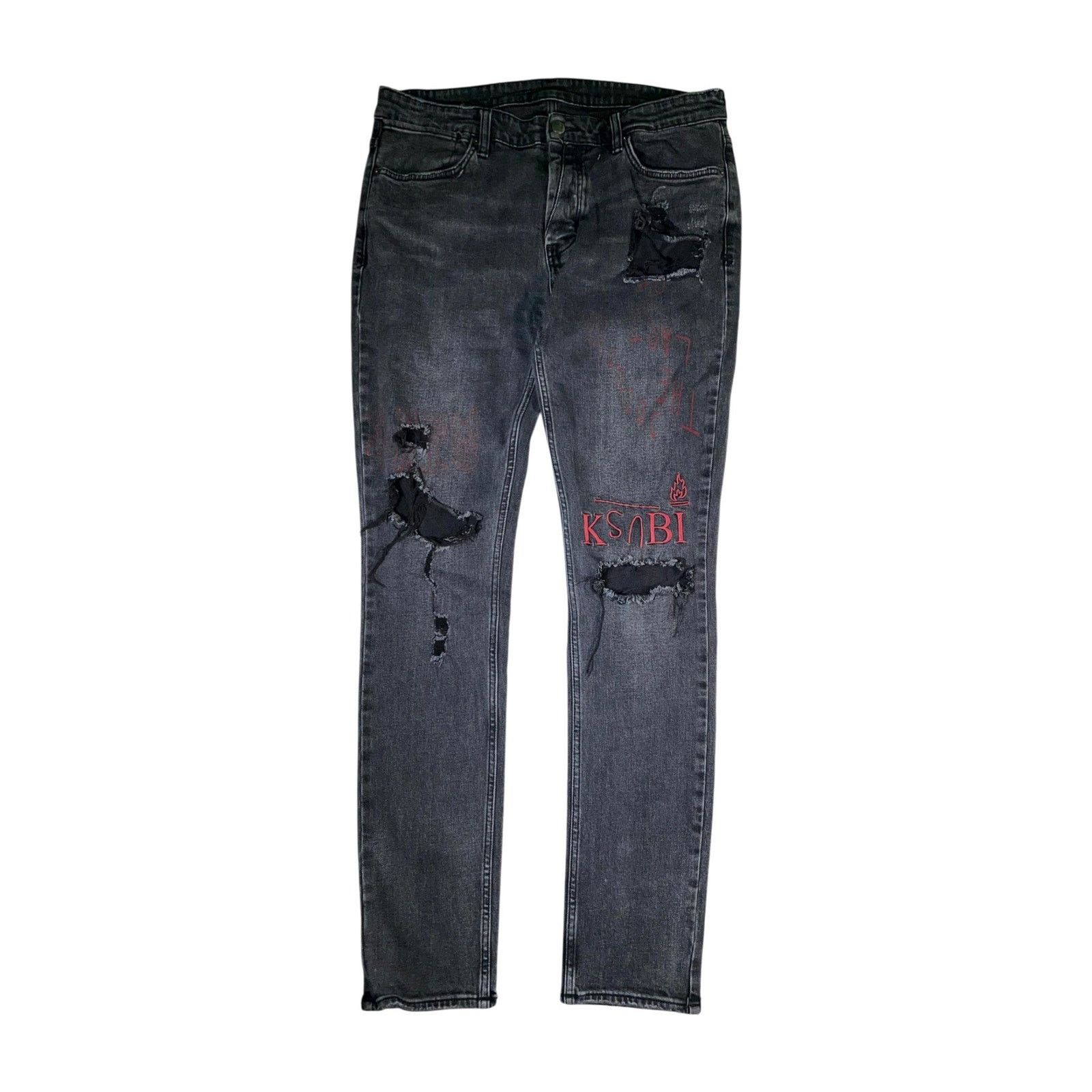Ksubi Ksubi Ripped Black Jeans Size US 34 / EU 50 - 1 Thumbnail