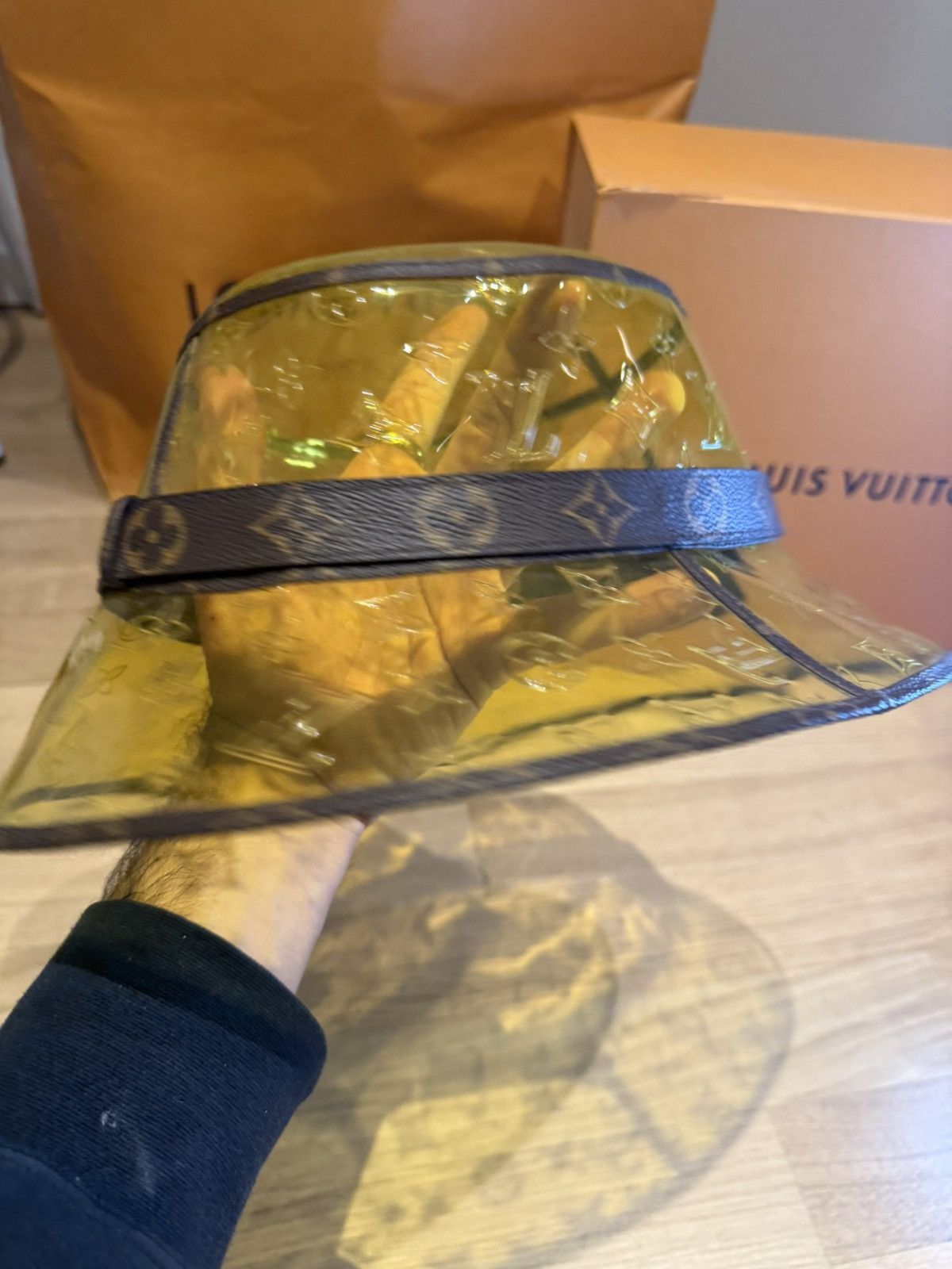Louis Vuitton Louis Vuitton Bucket Hat Yellow Monogram (Rare Runway Piece) Size ONE SIZE - 11 Thumbnail