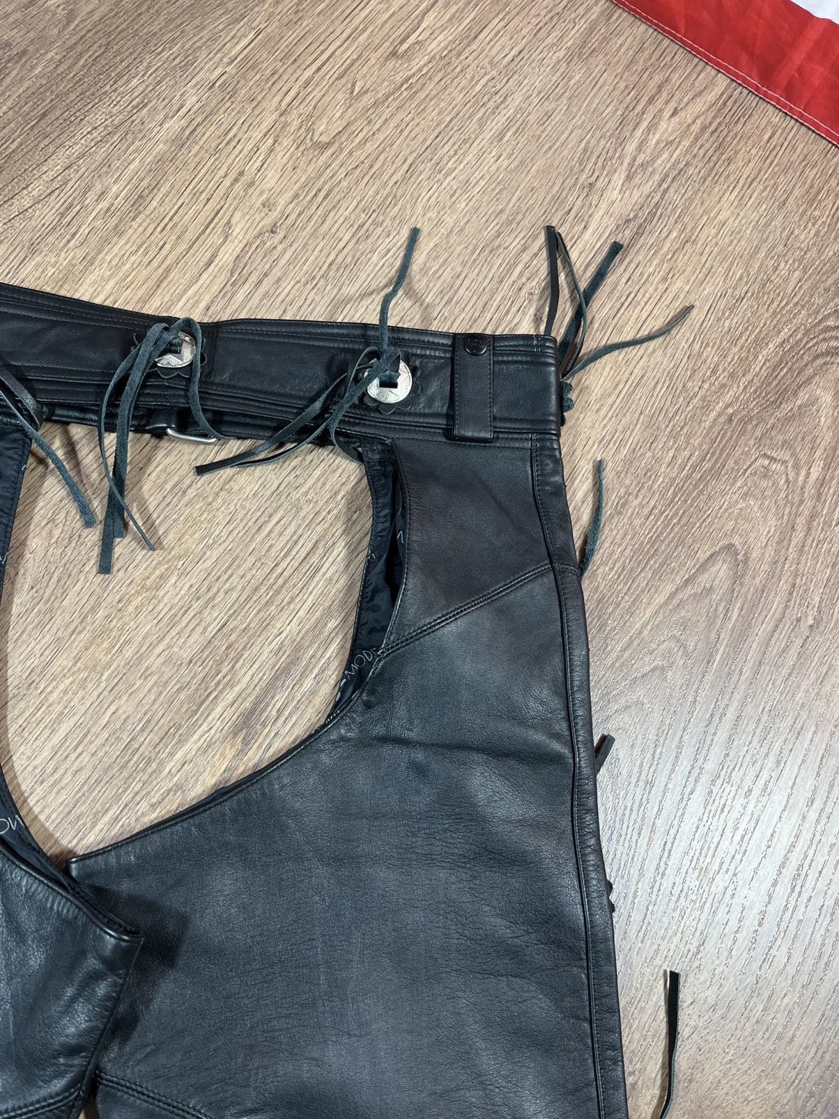 Vintage Vintage Leather Moto Bikers Chaps IXS Rare Size US 34 / EU 50 - 20 Thumbnail