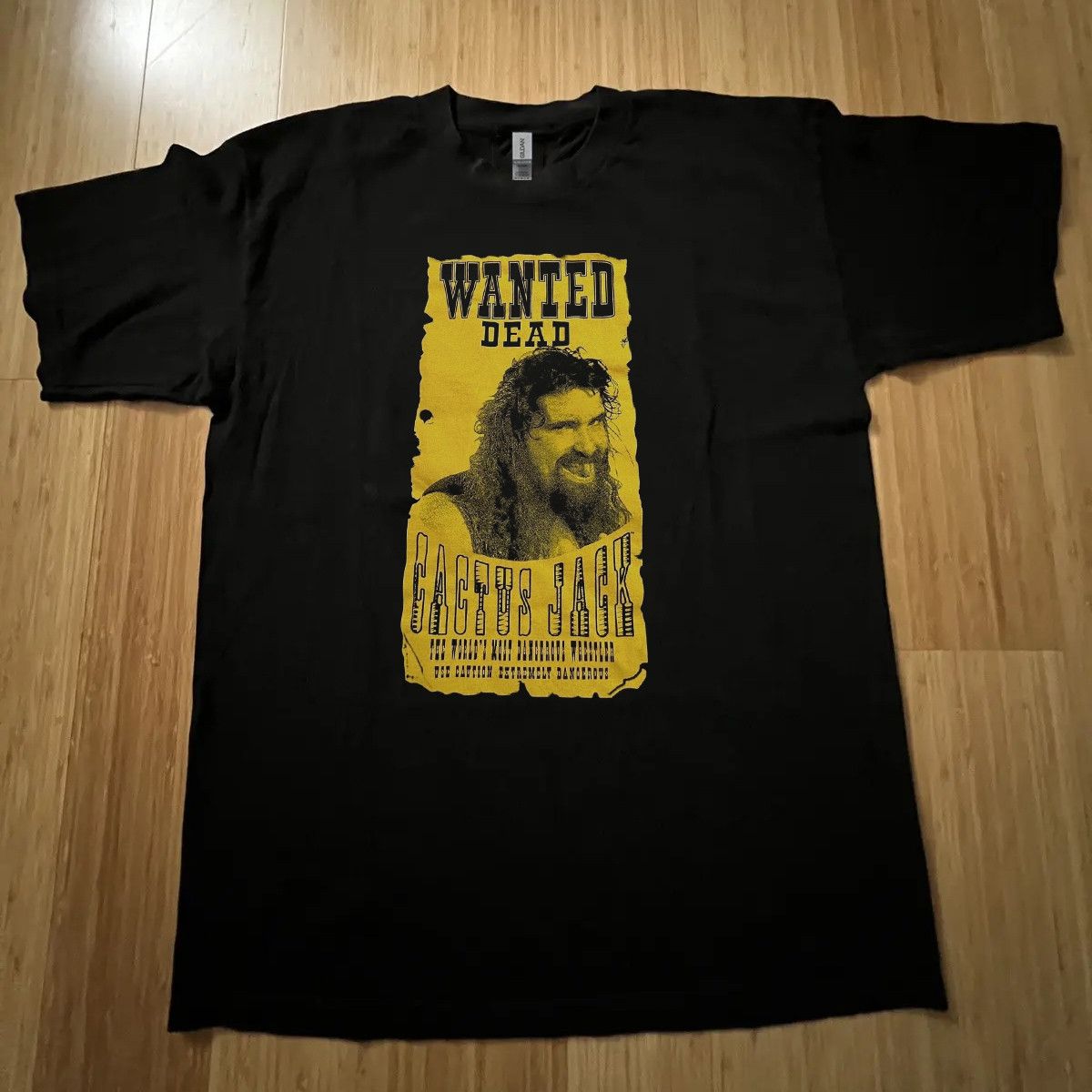 Band Tees Cactus Jack Mick Foley Wanted Dead black T-shirt XL Size US XL / EU 56 / 4 - 1 Thumbnail