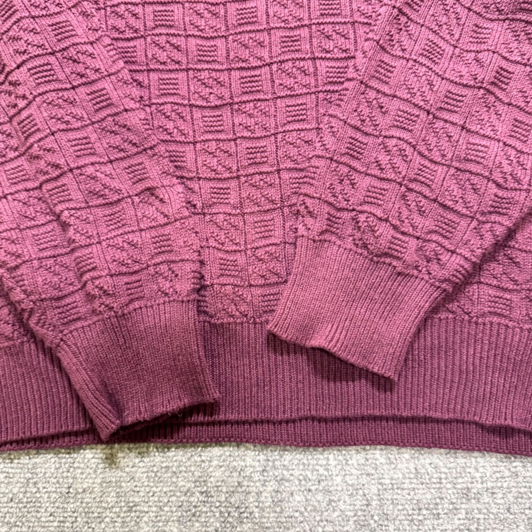Vintage VINTAGE Lee Sport Sweater Mens XL Maroon 90s Y2K Made In USA Patterned Sweatshirt Regular Big Boy? Size US XL / EU 56 / 4 - 7 Thumbnail