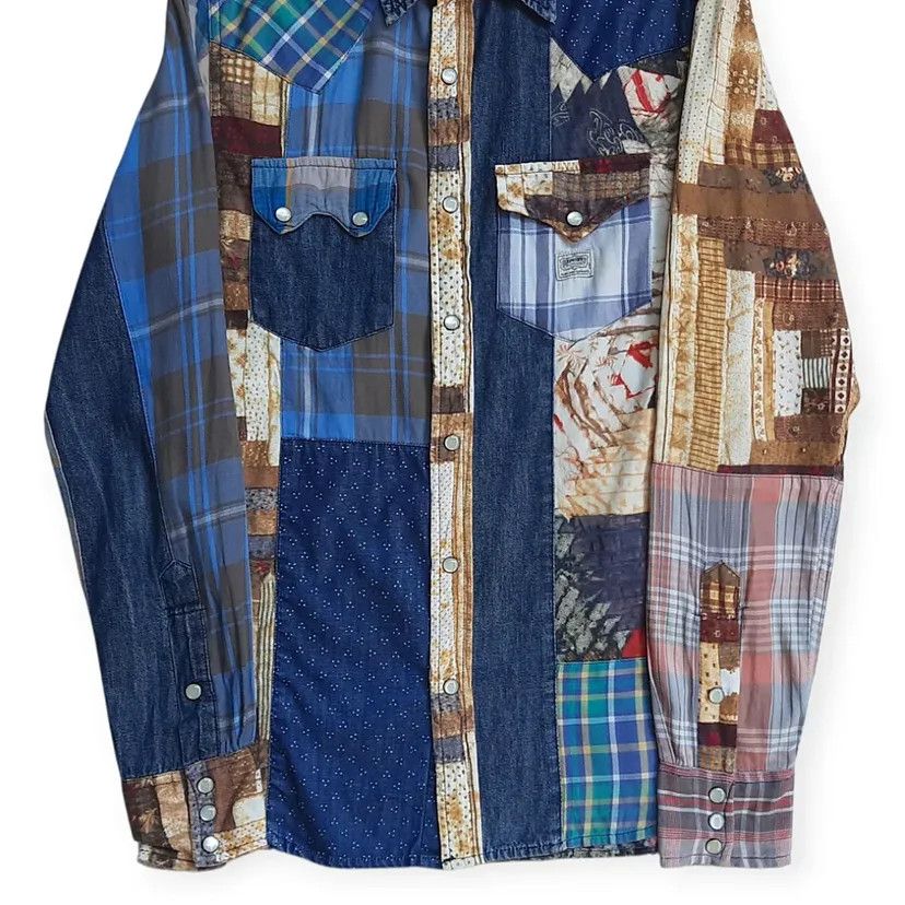 Denim & Supply Ralph Lauren Denim & Supply Ralph Lauren Vintage Patchwork Western Shirt Size US XS / EU 42 / 0 - 4 Thumbnail