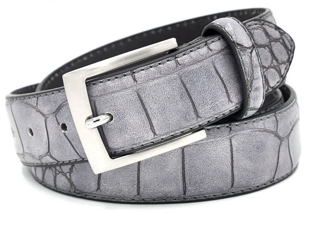Japanese Brand 120cm Artificial Crocodile Skin Pattern Belt Size ONE SIZE - 4 Thumbnail