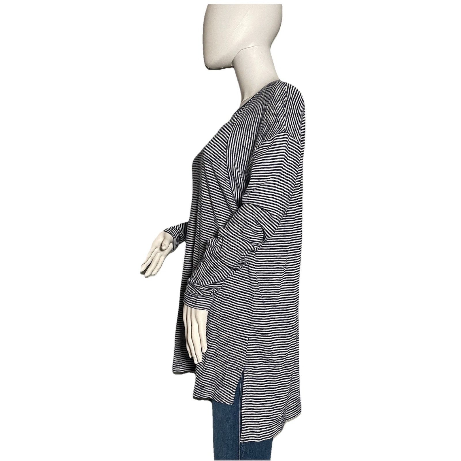 J. Jill J JILL Long Sleeve Striped Pullover Top Blue Women’s Medium Size M / US 6-8 / IT 42-44 - 3 Thumbnail