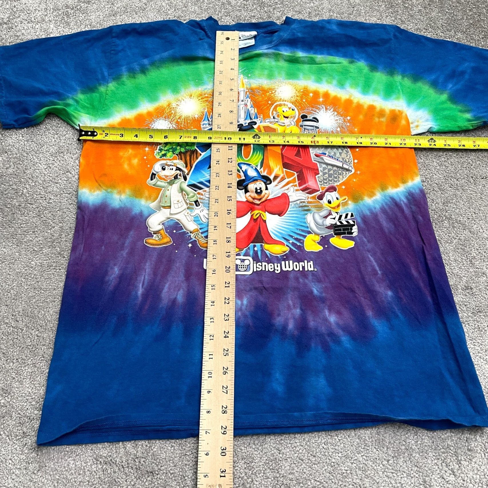 Disney Disney Mickey Tie-Dye T-Shirt Mens XL Multicolor Crew Neck Short Sleeve 2010-2019 Cartoon Fashion Best Seller Size US XL / EU 56 / 4 - 7 Thumbnail