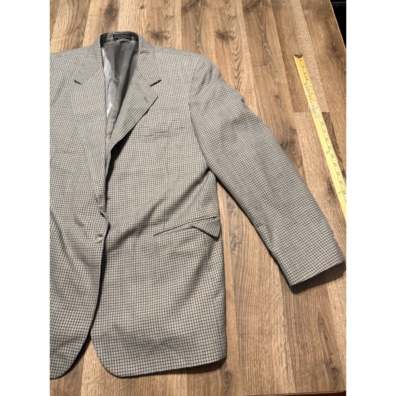 Vintage Marco Careth Blazer, Men’s XL, Brown Blue Grey, Button Up, Jacket, Vintage No, Regular Fit Size 46R - 4 Thumbnail