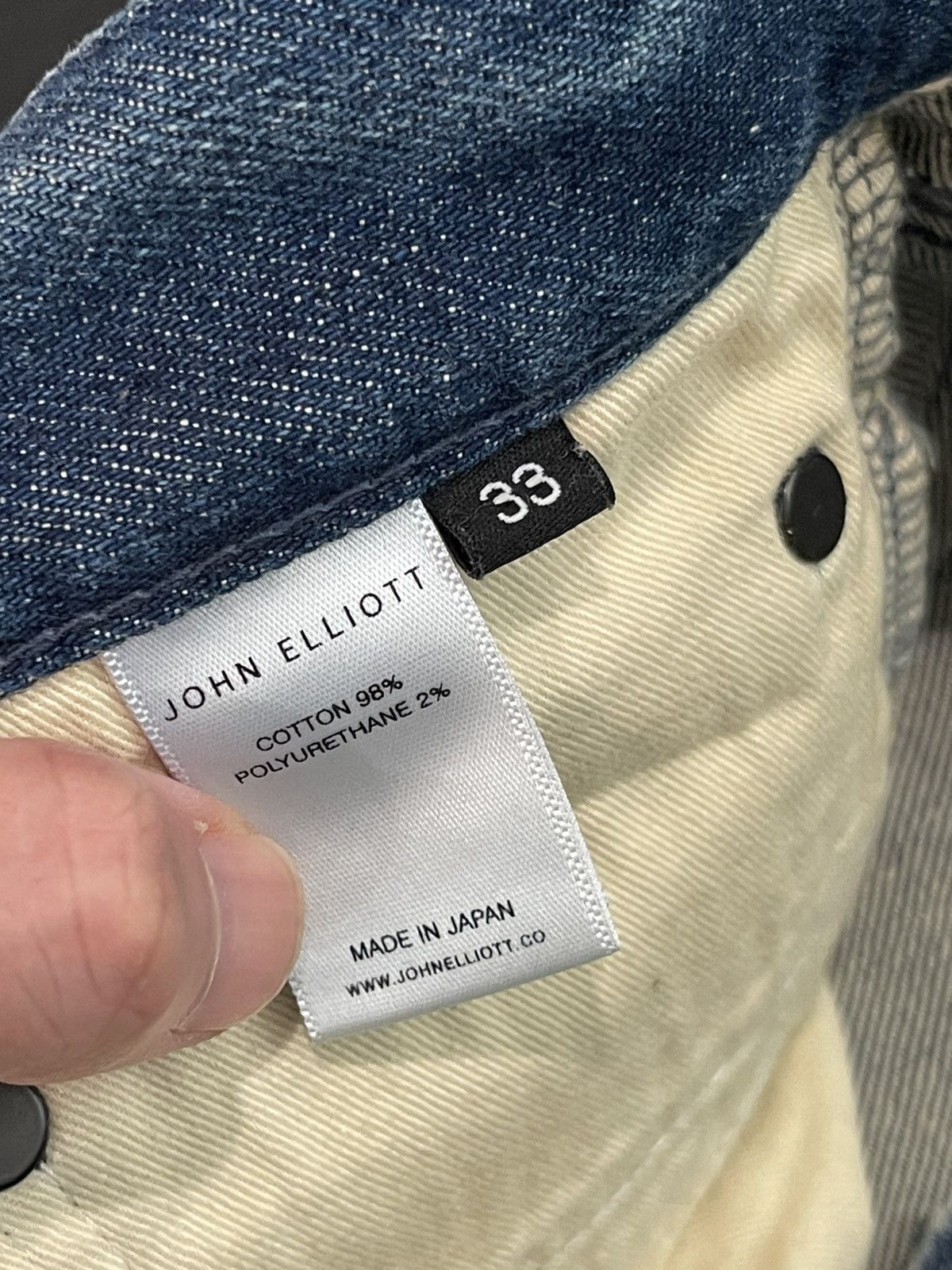 John Elliott John Elliott Cast 2 Dillon Indigo Denim Size 33 Size US 33 - 5 Thumbnail