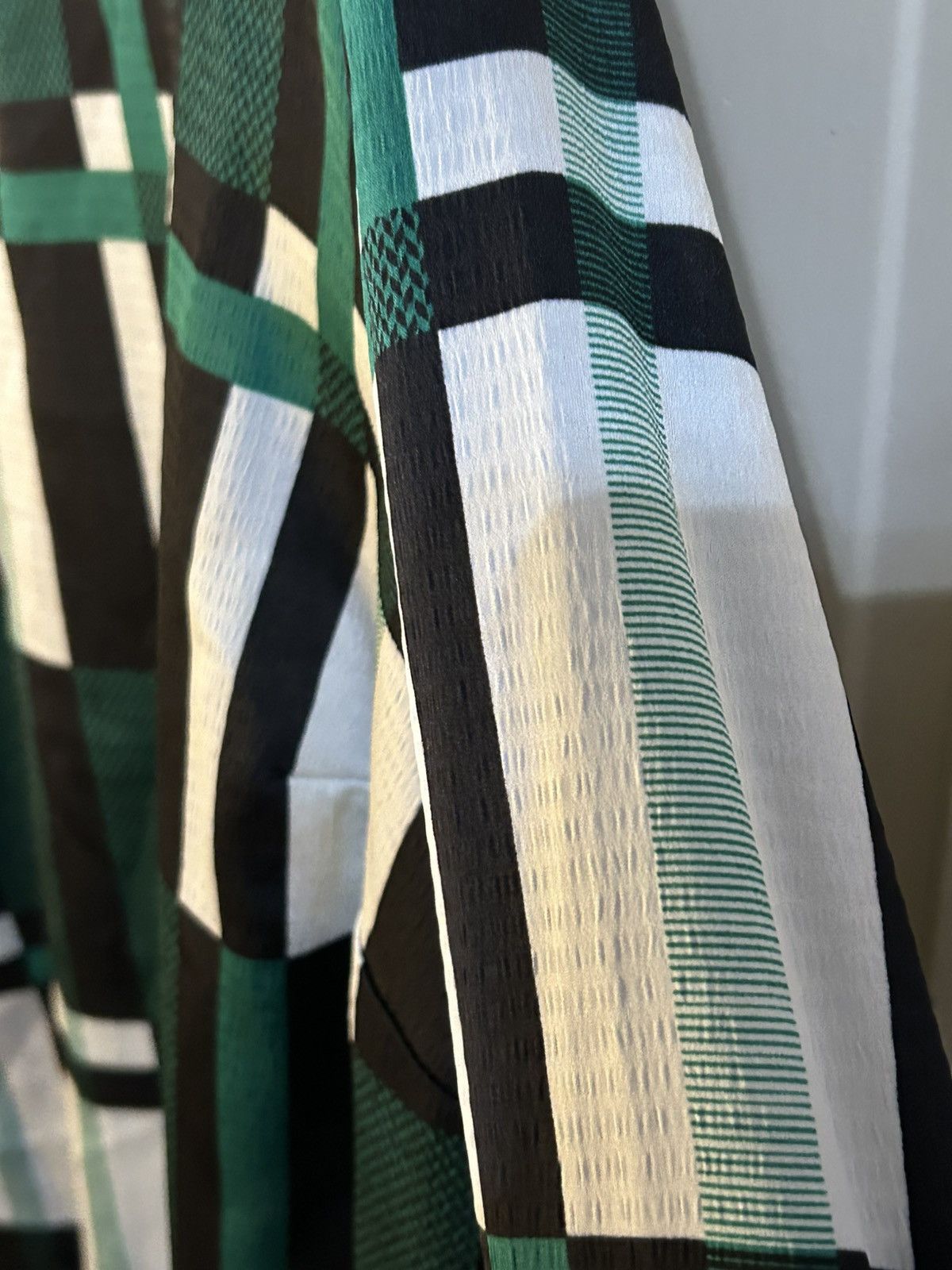 Liz Claiborne Liz Claiborne Bold Geometric Blouse Emerald & Black Size XL / US 12-14 / IT 48-50 - 7 Thumbnail