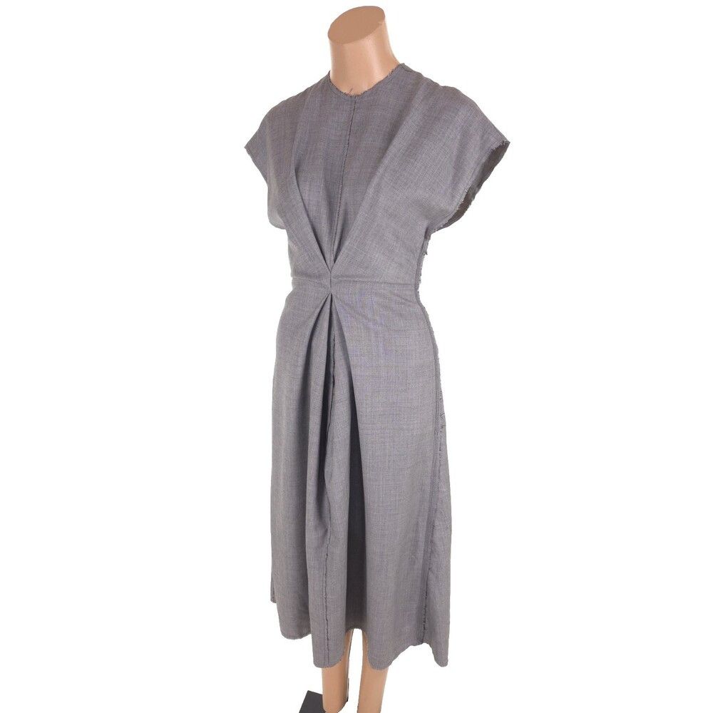 Loewe Loewe Draped Dress Size 32 XXS 00 Gray Wool $1850 Size XXS / US 00 / IT 34 - 5 Thumbnail