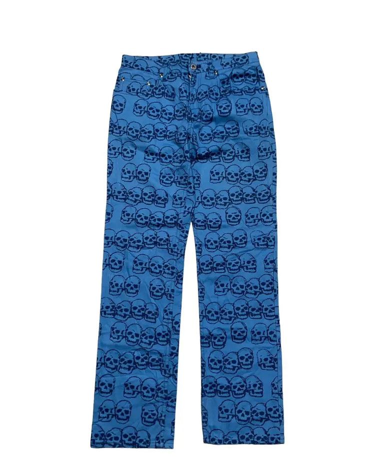 Hysteric Glamour Hysteric Glamour Skull All Over Print Blue Pants Size US 28 / EU 44 - 4 Thumbnail