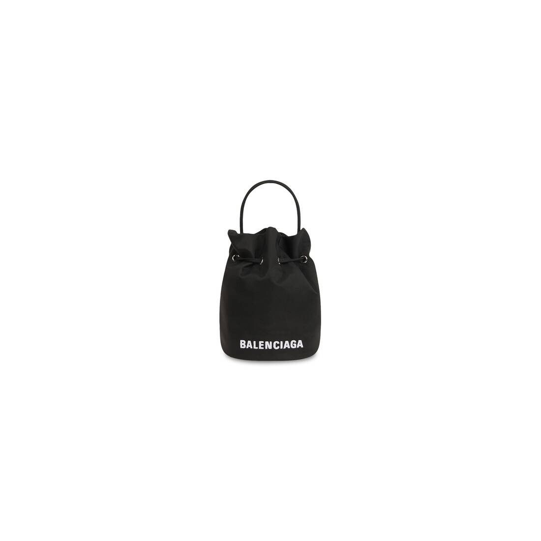 Balenciaga o1mt1gz0325 Size: OS / Wheel XS Drawstring Bucket Bag Black Size ONE SIZE - 1 Thumbnail
