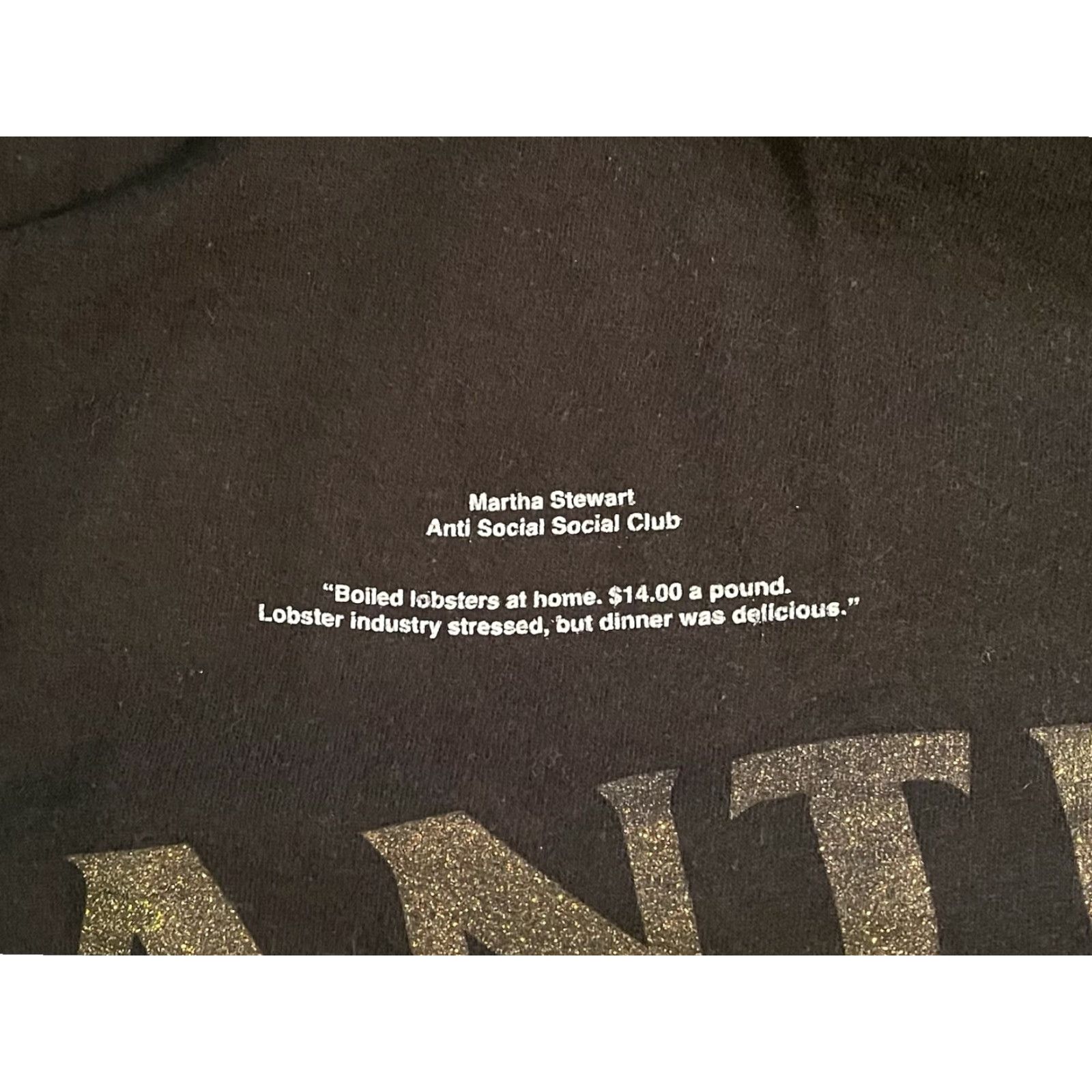 Anti Social Social Club Anti Social Social Club Lobster Hoodie Unisex M Black Martha Stewart Size US M / EU 48-50 / 2 - 6 Thumbnail