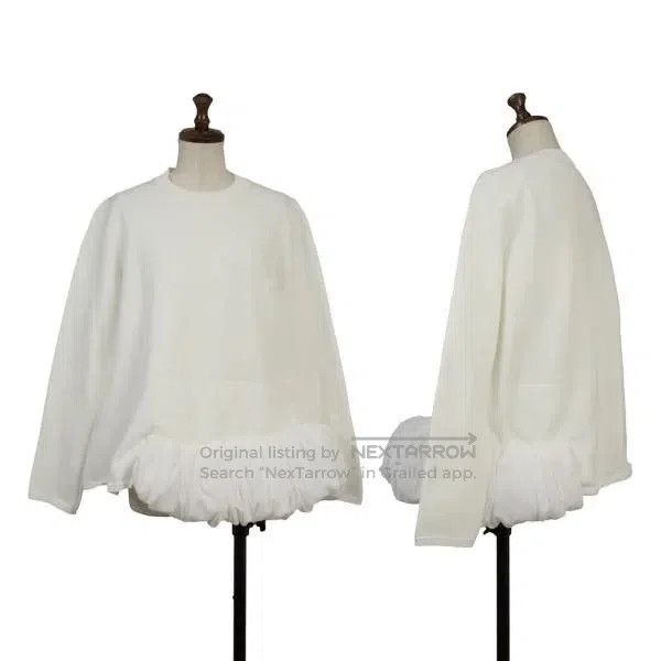 Comme des Garcons Comme Des Garcons White retro cloud edge sweater Size S / US 4 / IT 40 - 2 Thumbnail