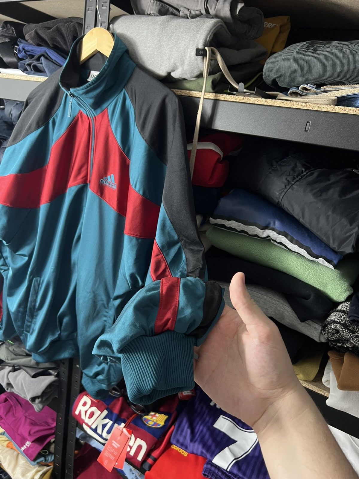 Adidas Vintage Adidas Equipment Track Jacket 90s Teal Red Size D7 Size US XL / EU 56 / 4 - 6 Thumbnail