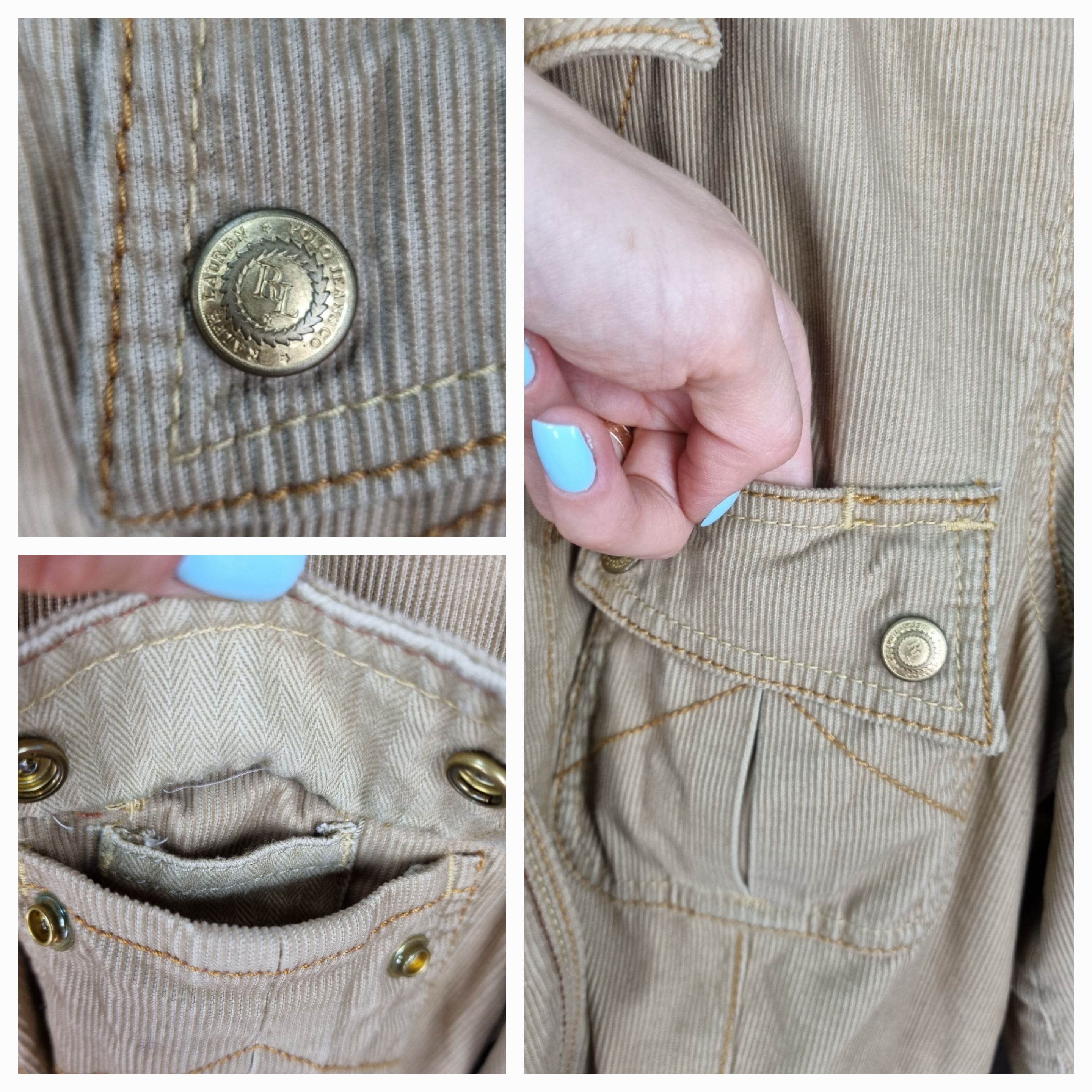 Polo Ralph Lauren × Ralph Lauren Ralph Lauren Corduroy Military Style Blazer Light Jacket Size L / US 10 / IT 46 - 11 Thumbnail