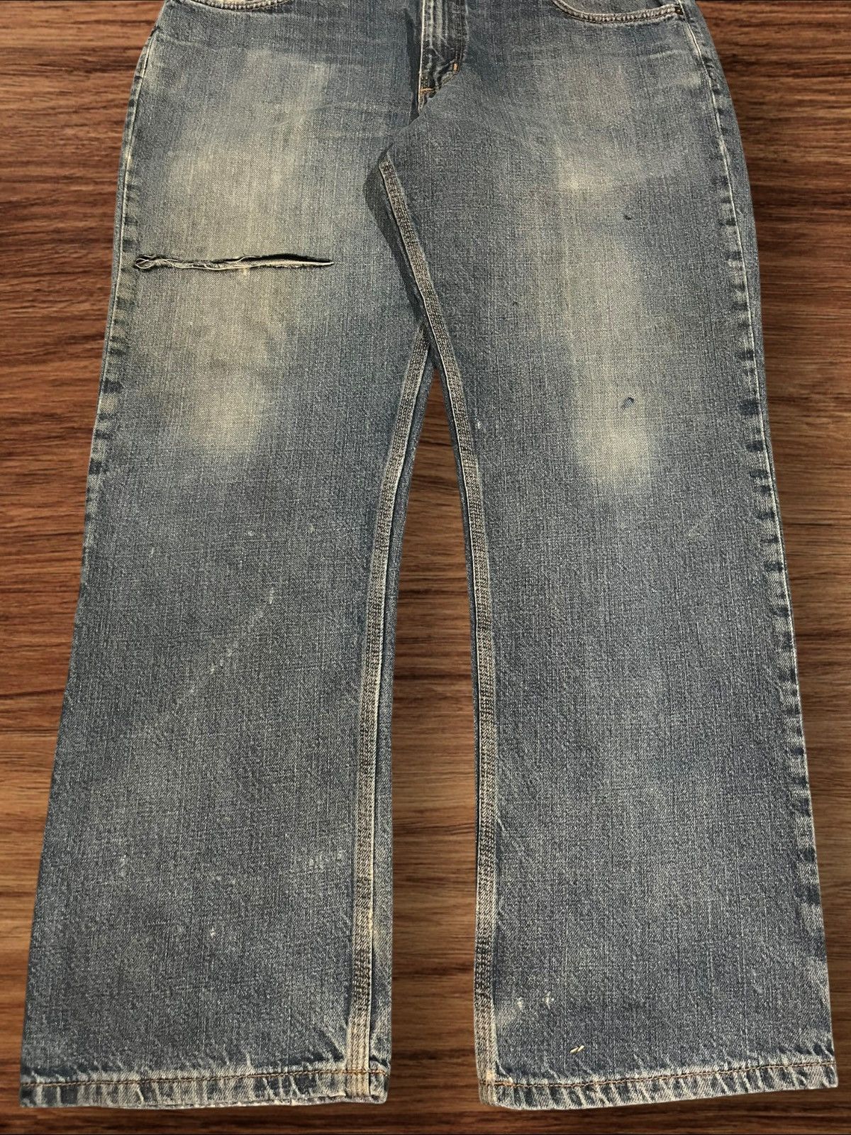 Carhartt Vintage Carhartt Blue Washed Distressed Classic Fit Jeans Size US 36 / EU 52 - 7 Thumbnail