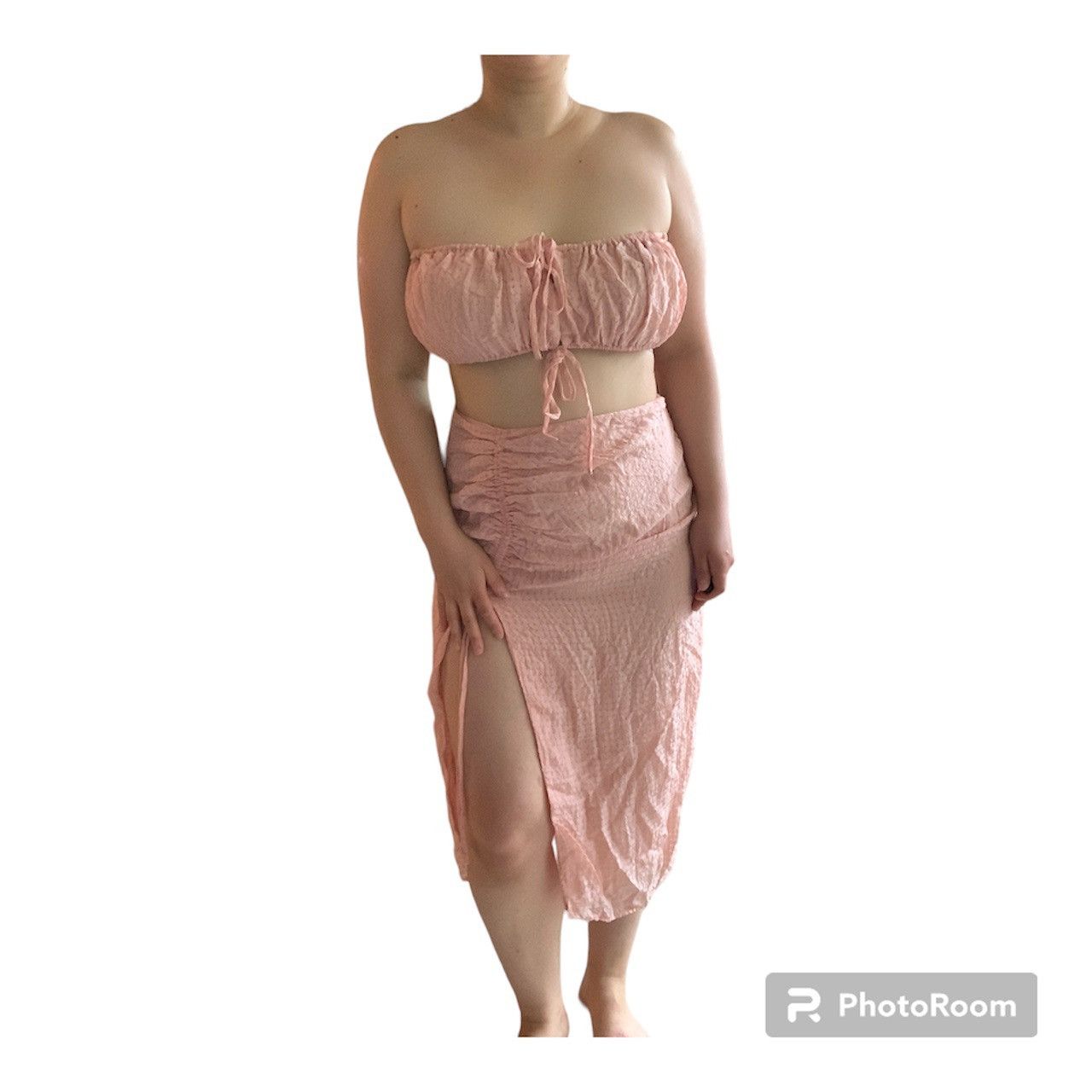 Designer Majorelle Two-Piece Bandeau & Slit Skirt Set Size M / US 6-8 / IT 42-44 - 4 Thumbnail