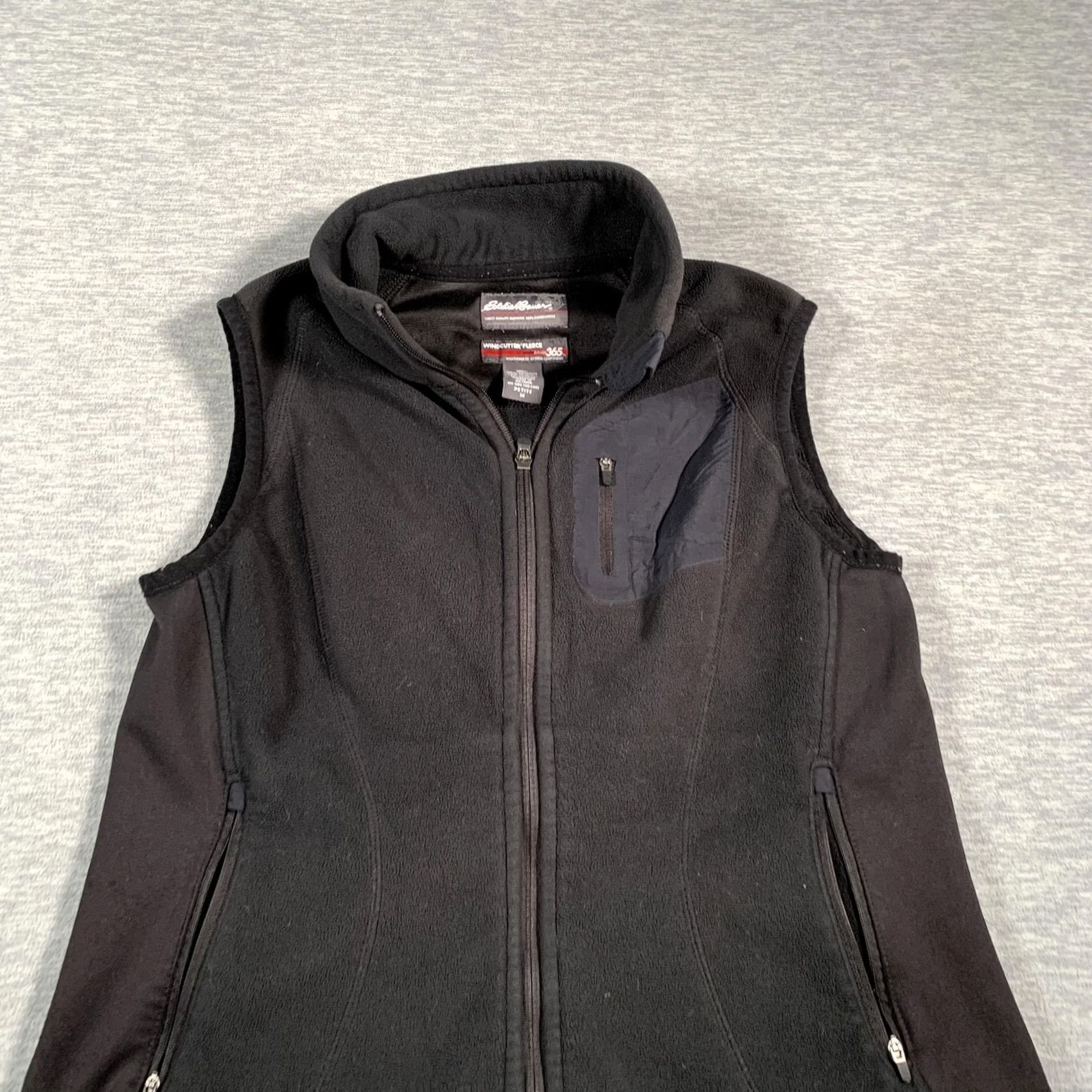 Eddie Bauer Eddie Bauer Vest Womens Medium Black Windcutter Fleece 365 Full Zip Polartec Size M / US 6-8 / IT 42-44 - 2 Thumbnail