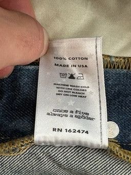 Sp5der Sp5der "Web Stone" Denim Shorts (Blue) Size US 30 / EU 46 - 7 Thumbnail
