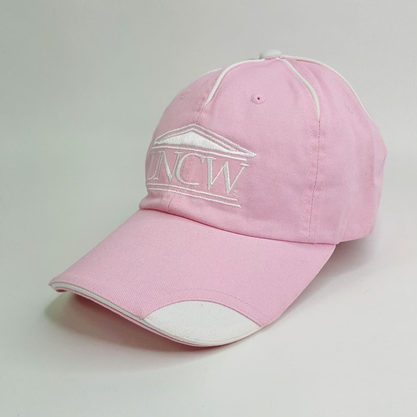 Pinko VINTAGE UNCW University Of Wilmington Women's Pink Adjustable Hat Baseball Cap College Hat Womens Pink Uncw University 90s Retro Size ONE SIZE - 2 Thumbnail