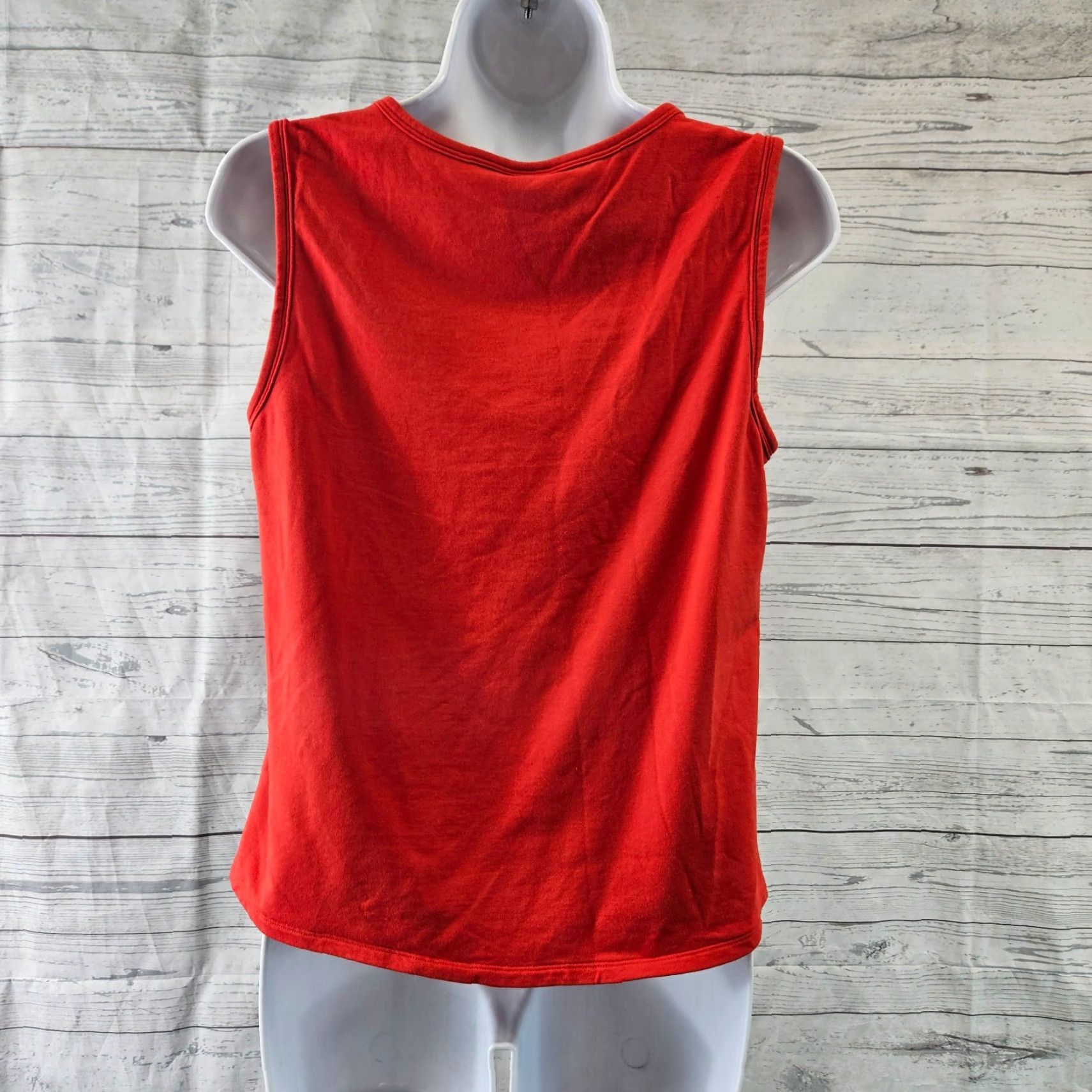 Vintage Cabi Womens Tank Shirt Knotty Small Solid Red Modal Blend Scoop Neck Z Womens Size S / US 4 / IT 40 - 4 Thumbnail