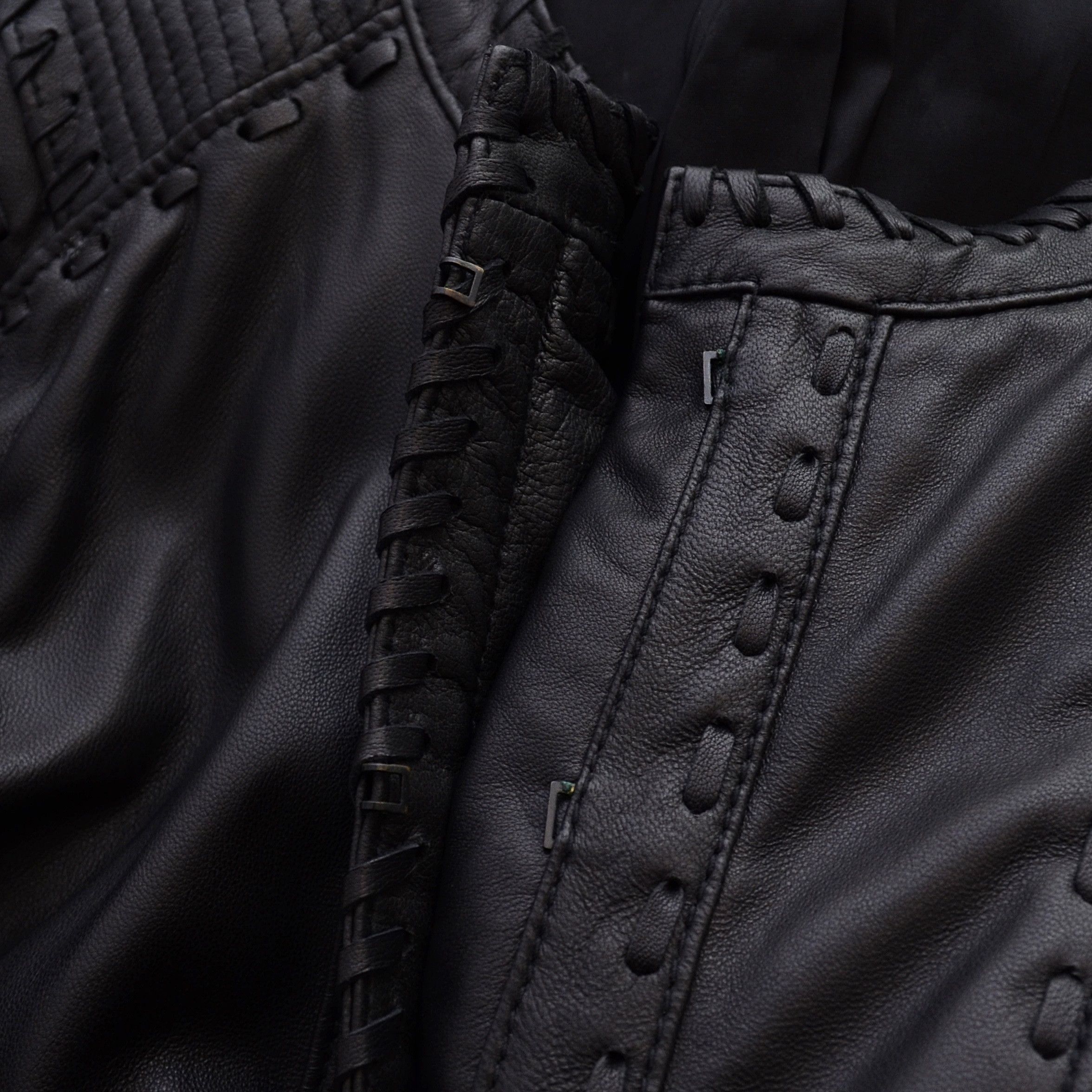 Genuine Leather Marc Cain Black Leather Long Coat Jacket Size N2 Colour 900 Size M / US 6-8 / IT 42-44 - 6 Thumbnail