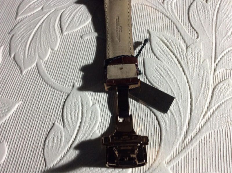 Designer Jorge Gray men's brown leather strap watch Size ONE SIZE - 5 Thumbnail