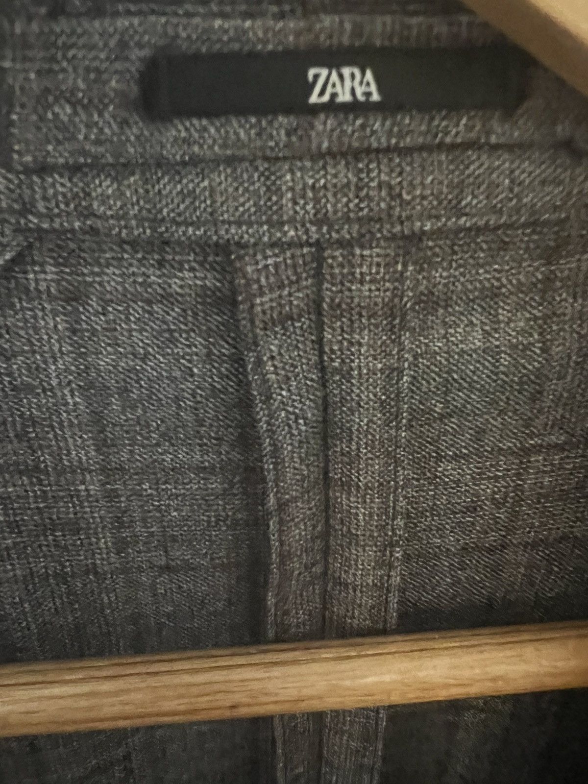 Zara Grey striped Zara full suit men’s 42 jacket with pants Size 42R - 3 Thumbnail