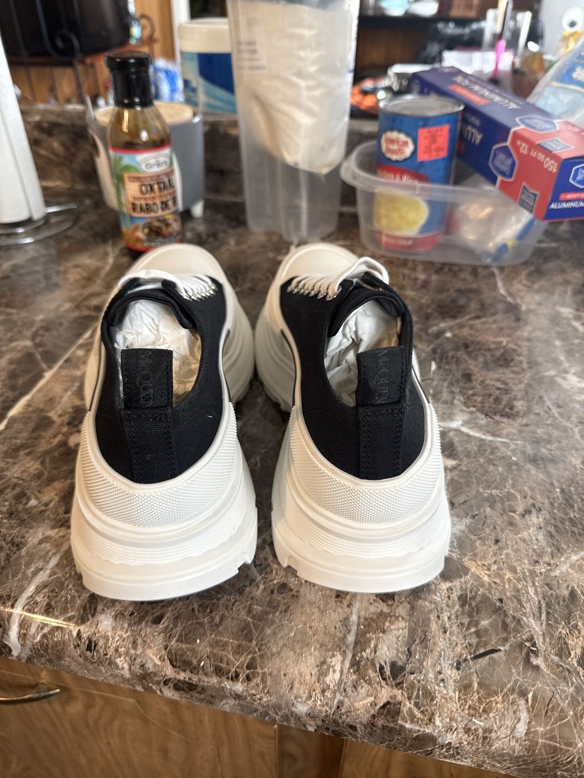 Alexander McQueen Black and White Lace Up Canvas 9.5 Size US 9.5 / EU 42-43 - 8 Thumbnail