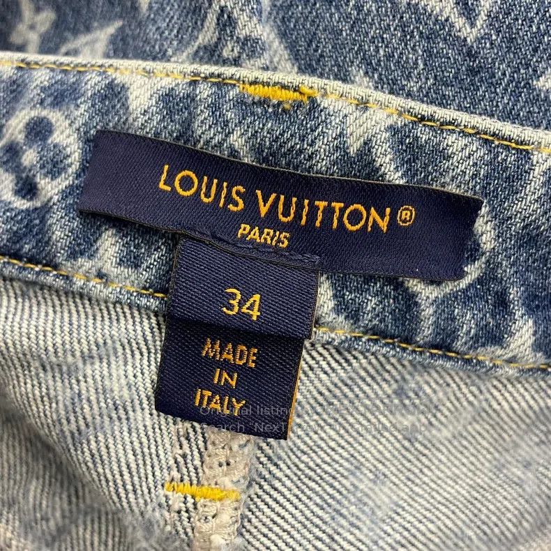 Louis Vuitton Louis Vuitton Blue full logo jeans Size US 34 / EU 50 - 5 Thumbnail