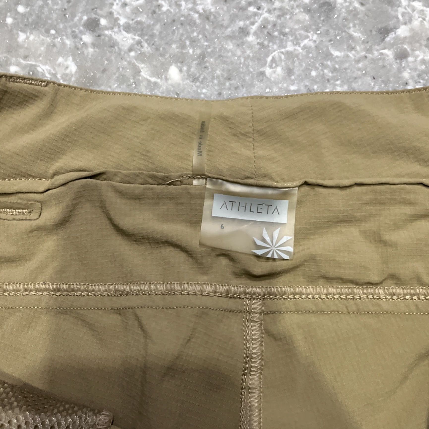 Athleta ATHLETA Pants Hike Women 12 Zip Pockets Drawcord Ankle Nylon Spandex Brown 32x32 Moisture Wicking Wind Resistant Pockets Athleisure Hiking 12 Size 24" / US 00 / IT 34 - 4 Thumbnail