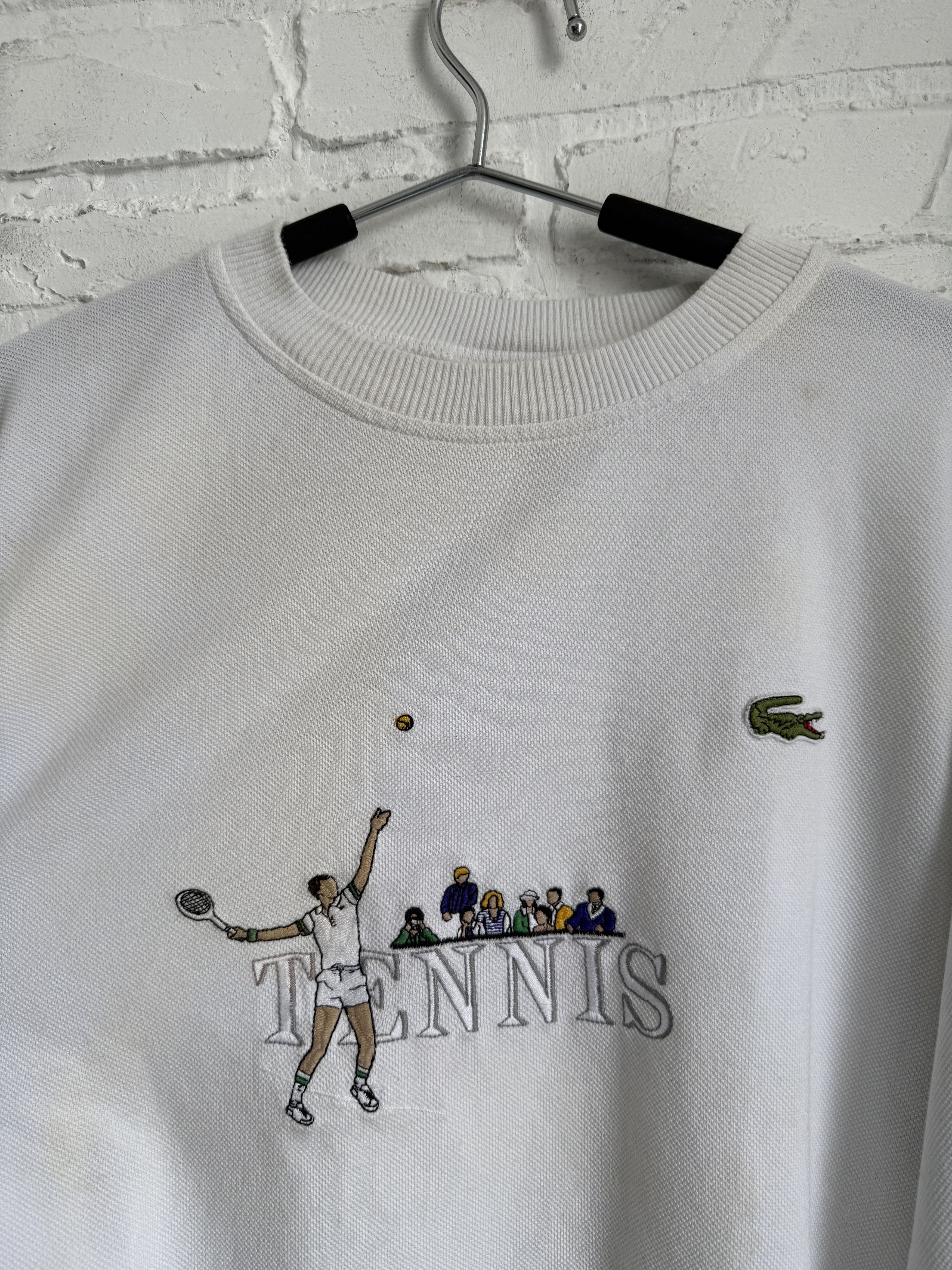 Lacoste Vintage Lacoste Chemise tennis embroidered crewneck Size US L / EU 52-54 / 3 - 2 Thumbnail