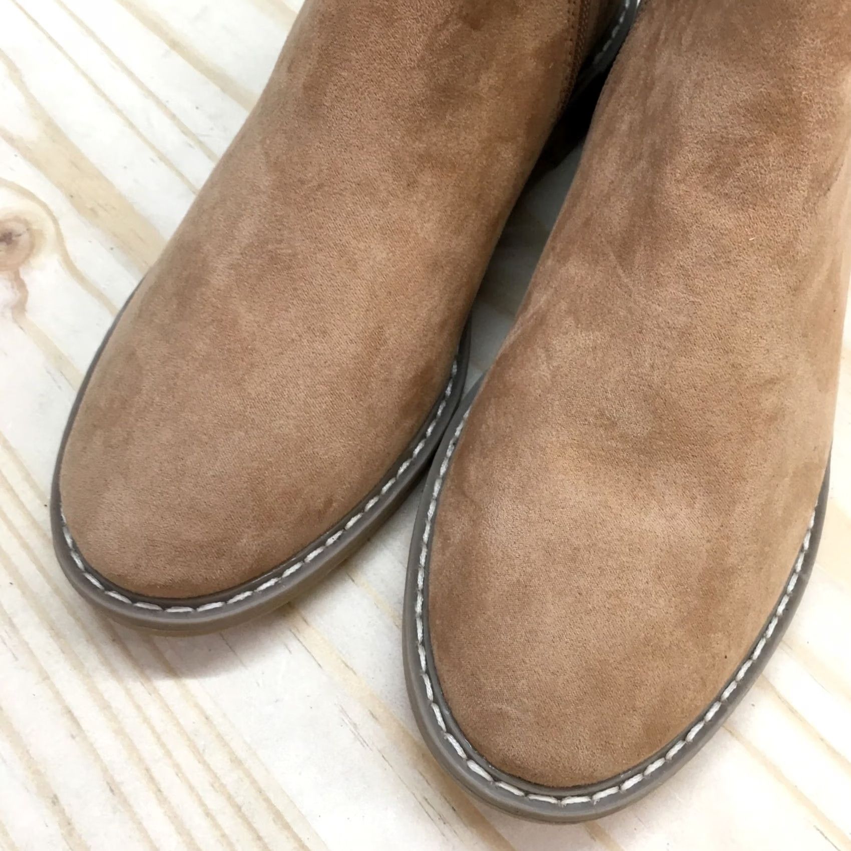 Vintage Universal Thread Boots Women Brenna Casual Side Zip Ankle Bootie Brown Fabric Size 6 Womens Size US 6 / IT 36 - 4 Thumbnail