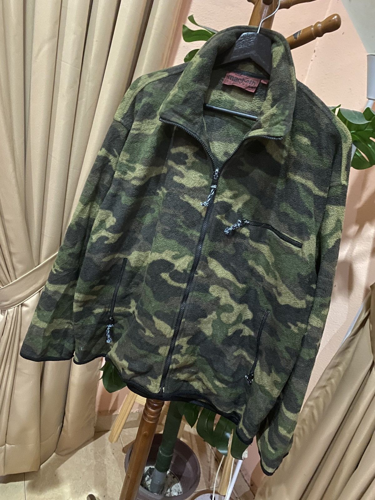 Macbeth Vintage Macbeth Activewear Camo Fleece Jacket Green Camo Size US L / EU 52-54 / 3 - 2 Thumbnail