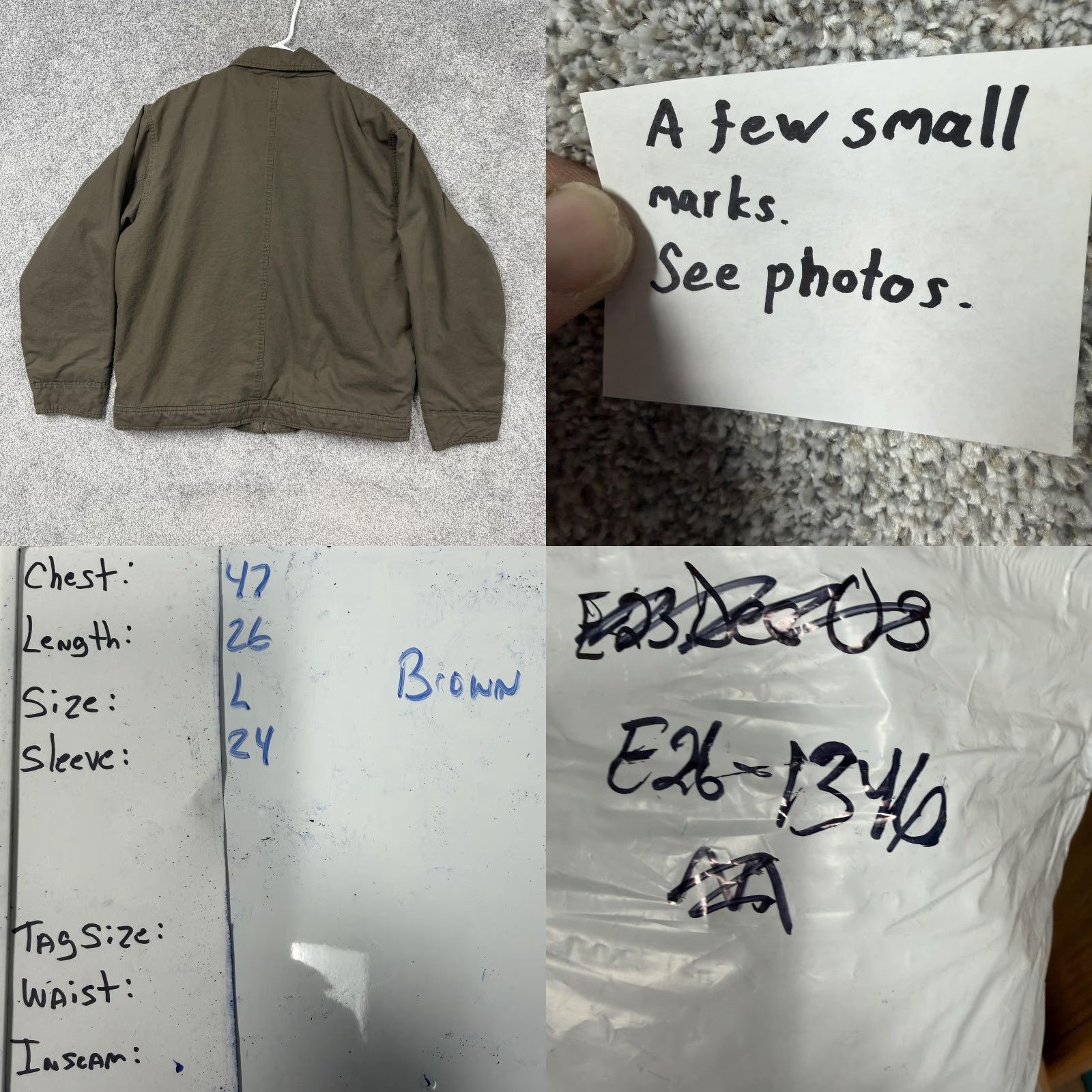 Vintage SONOMA life+style Bomber Jacket Mens L Brown Canvas Fleece Lined Workwear Size US L / EU 52-54 / 3 - 11 Thumbnail