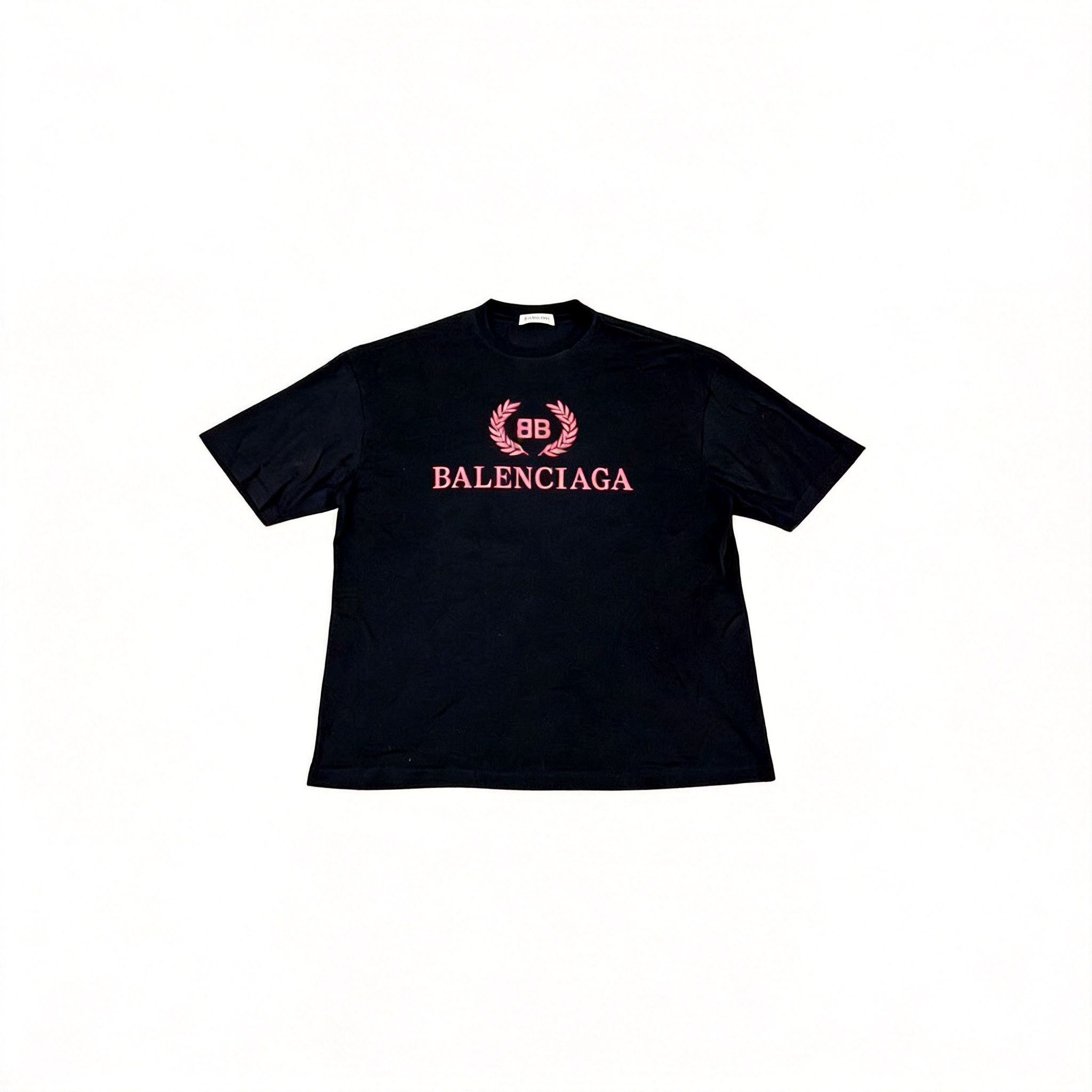 Balenciaga Double B Print Short Sleeve T-Shirt/, Women's